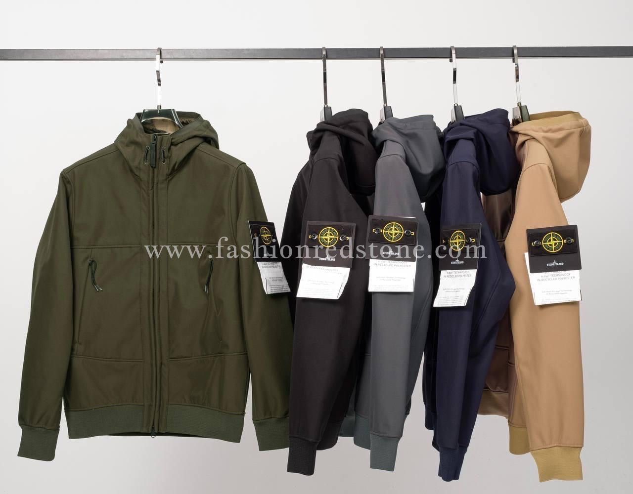 Stone Island Soft Shell Jacket Khaki