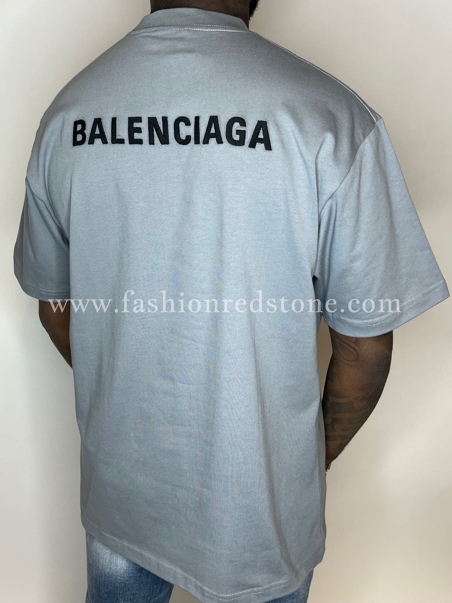 Balenciaga Men’s New Balenciaga Back T-Shirt Geborduurd