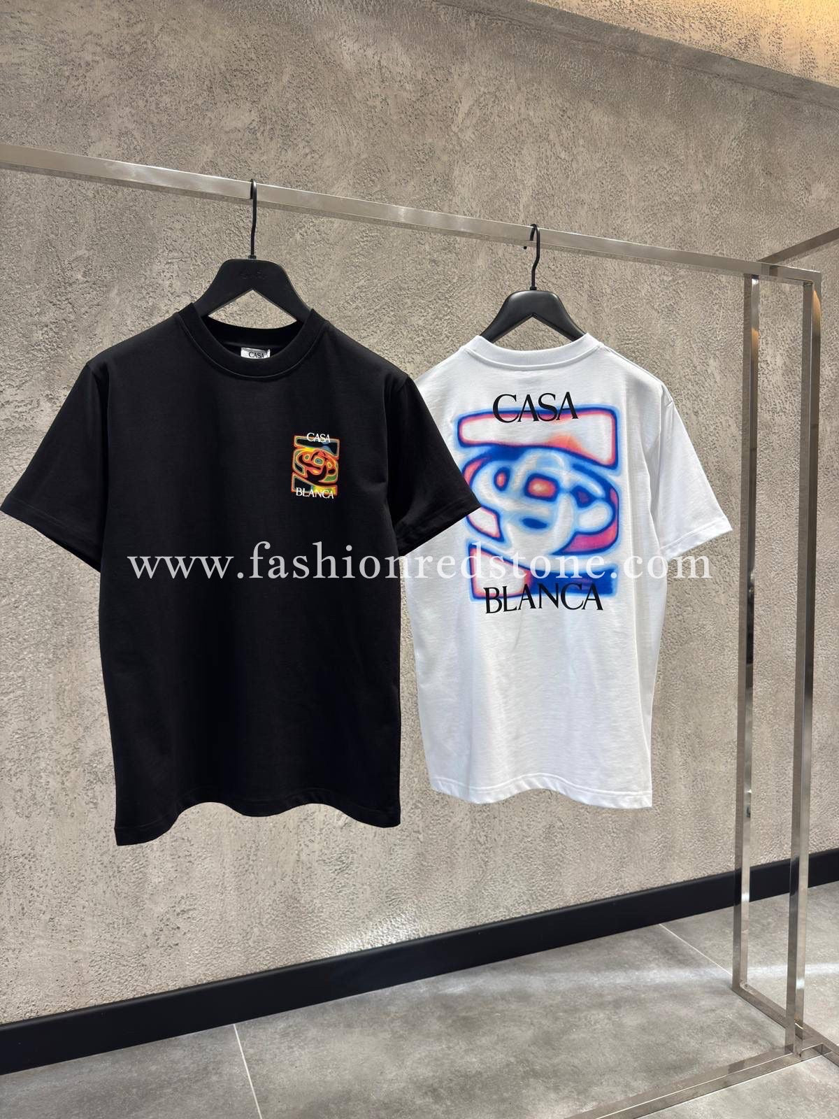 Casablanca Black Cotton T-Shirt