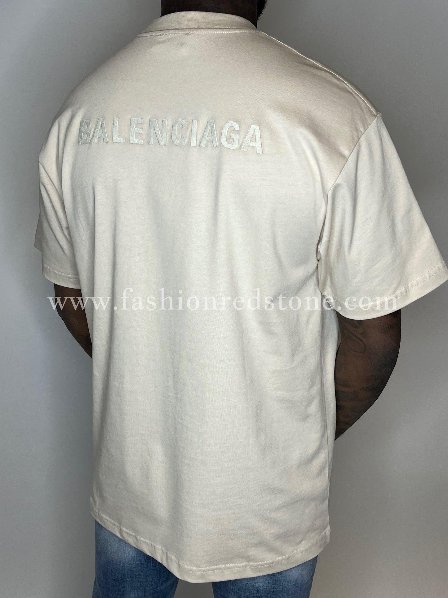 Balenciaga Men’s New Balenciaga Back T-Shirt Geborduurd