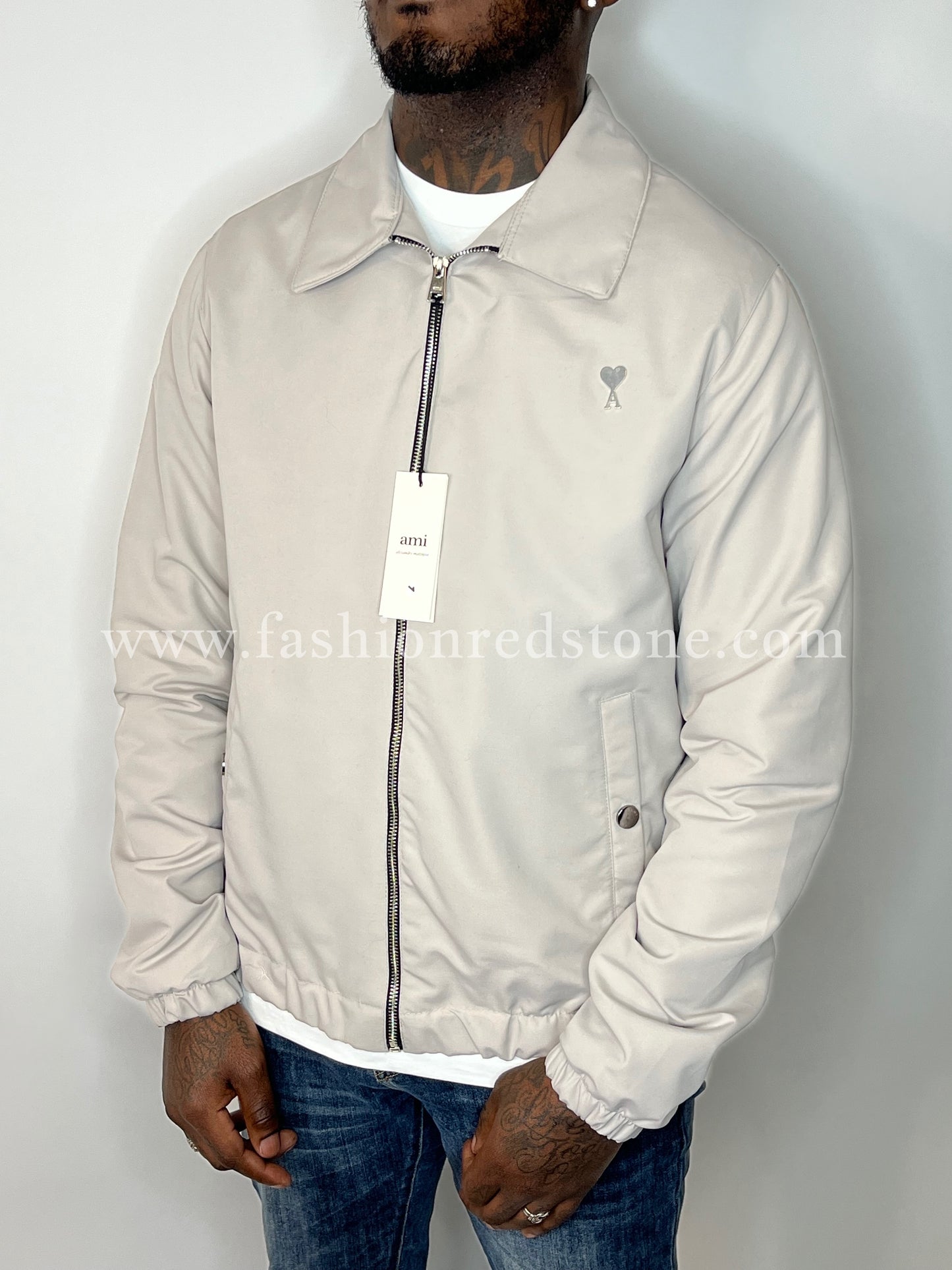 AMI DE COEUR Zipped Jacket Light Beige