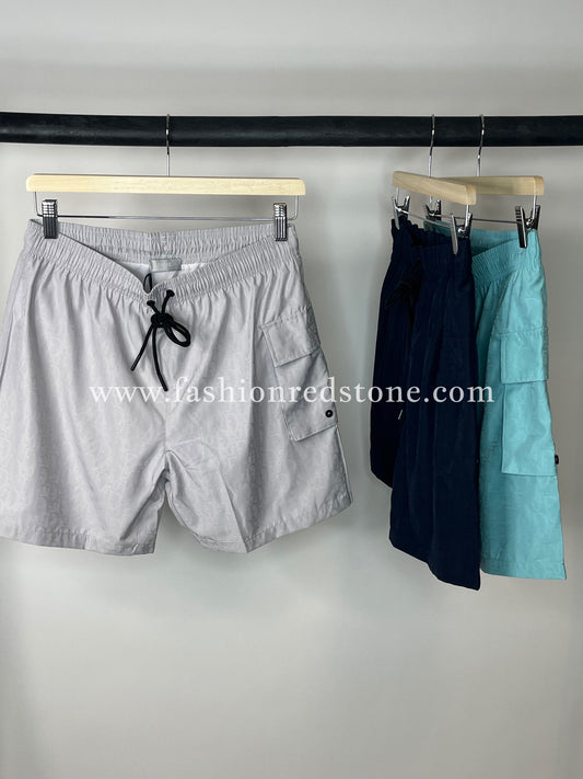 Dior Zwemshort met Oblique-Motief Light Grey