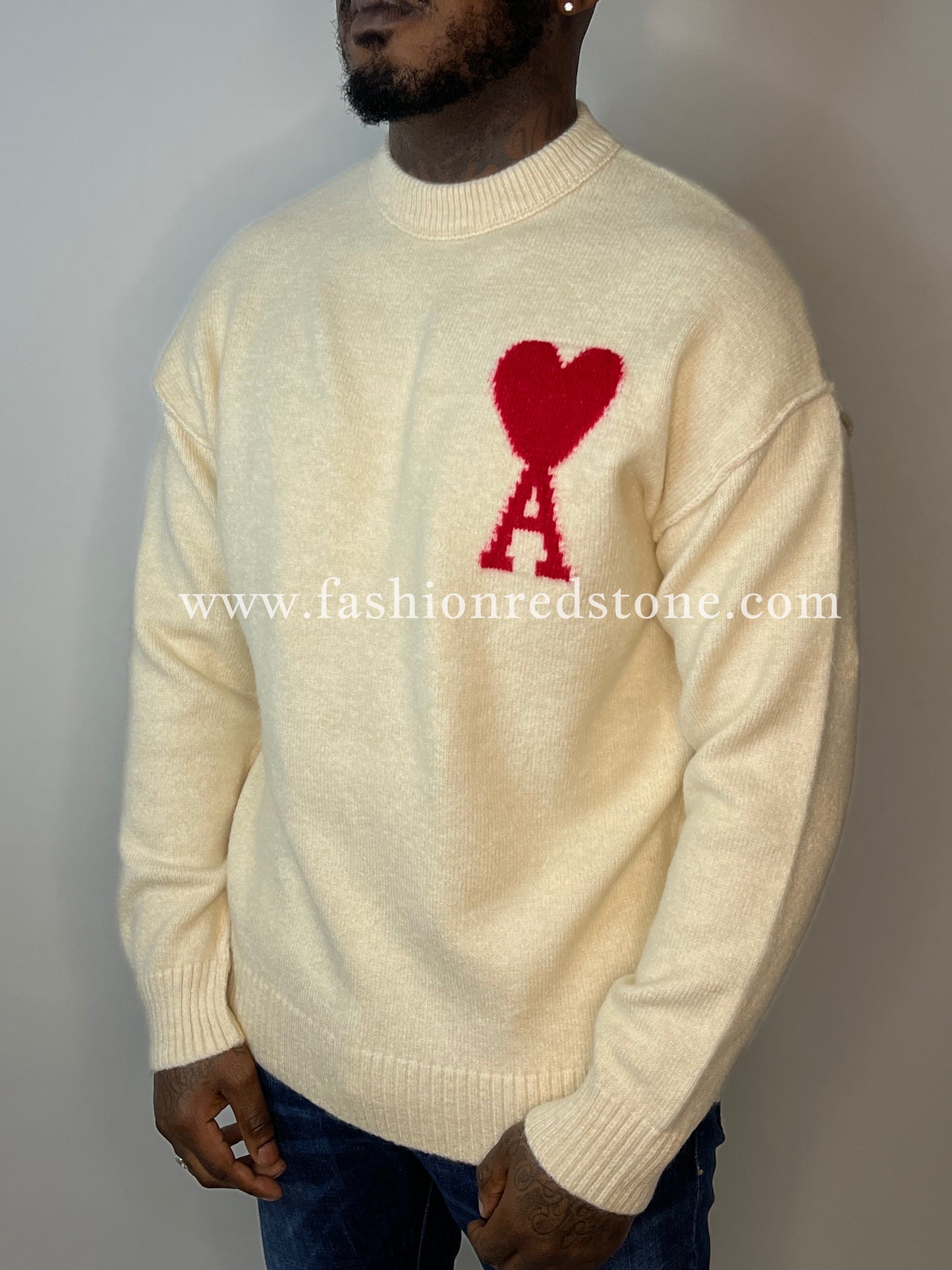 Wool AMI De Coeur Crewneck Sweater
