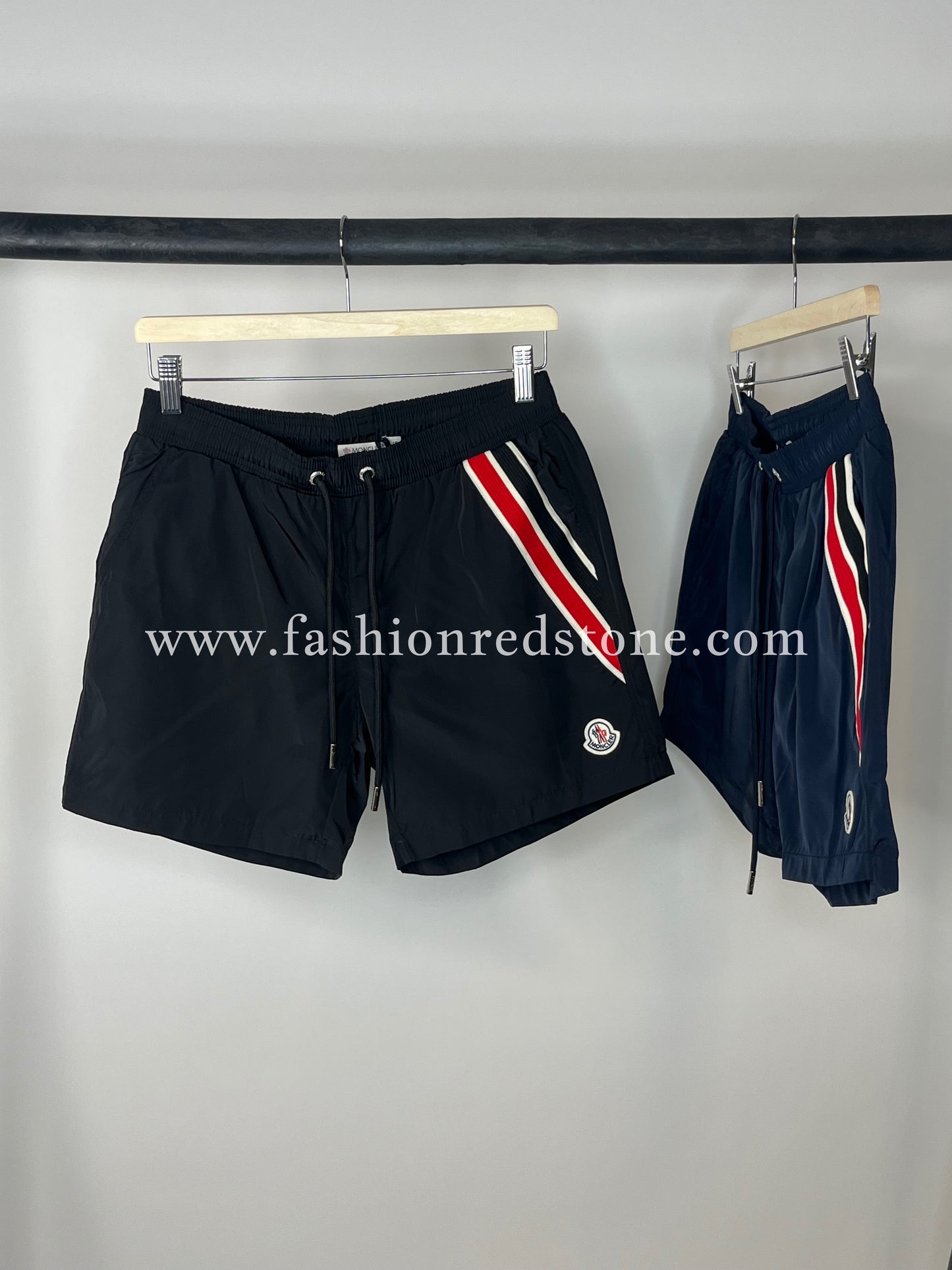 Moncler Zwembroek Met Logopatch Black