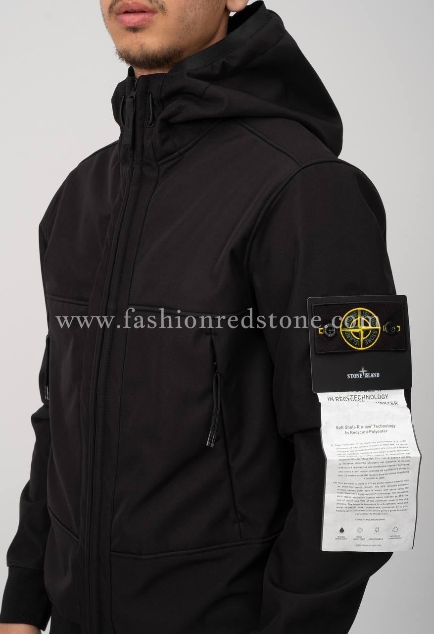 Stone Island Soft Shell Jacket Black