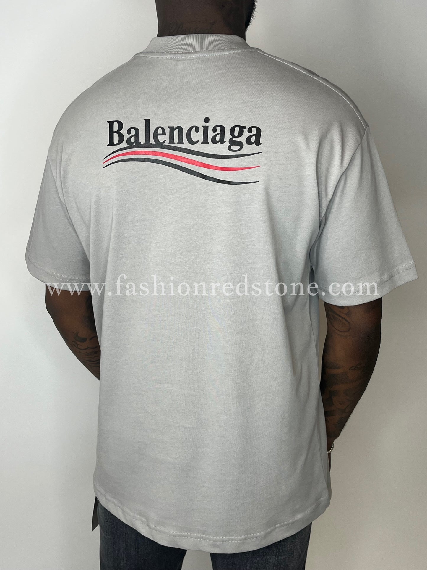 Balenciaga Political Campaign T-Shirt Grey