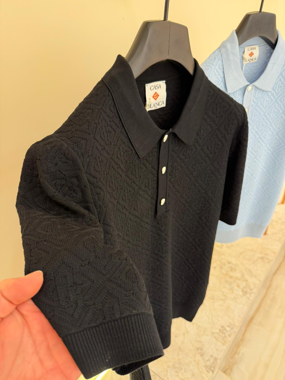 Casablanca Monogram Polo Black