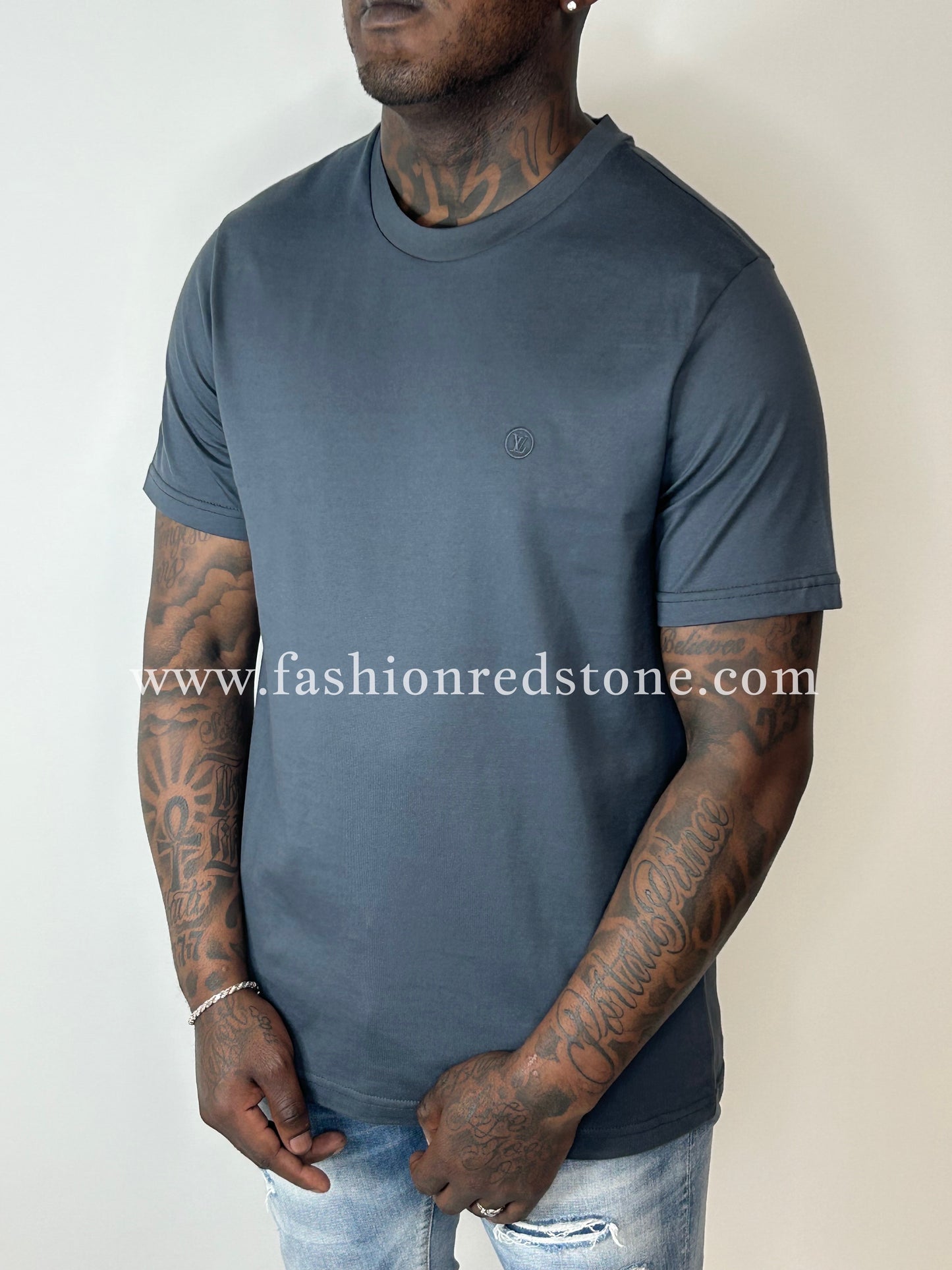 Louis Vuitton Classic Cotton T-Shirt Antraciet