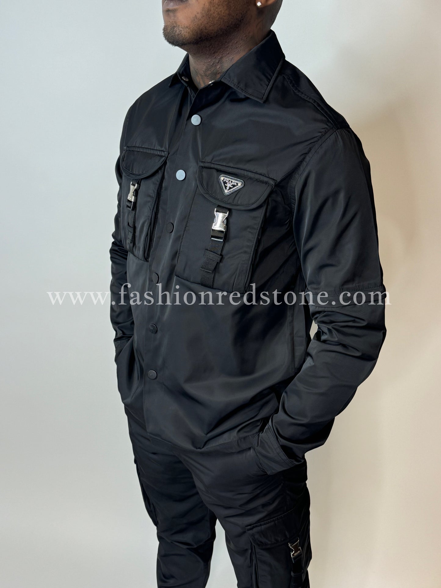 Prada Re-Nylon Cargo Set Black