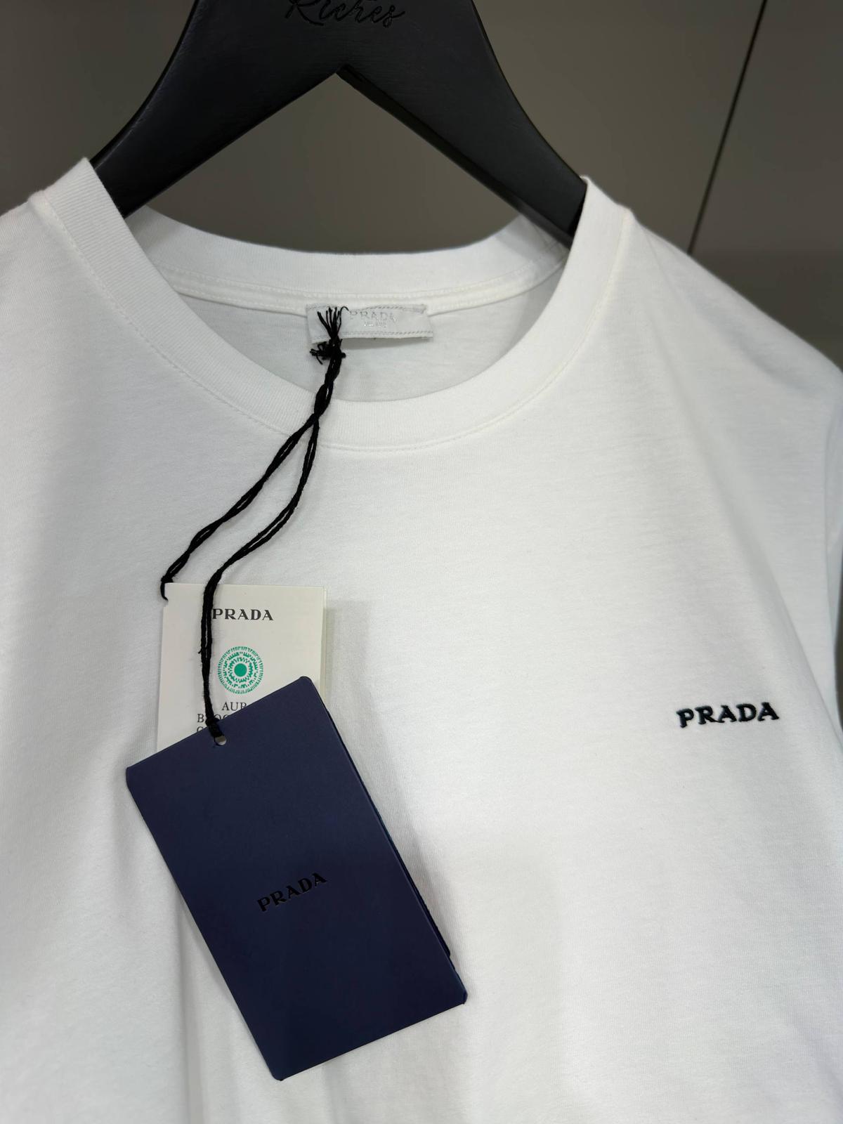 Prada Logo-embroidered T-Shirt
