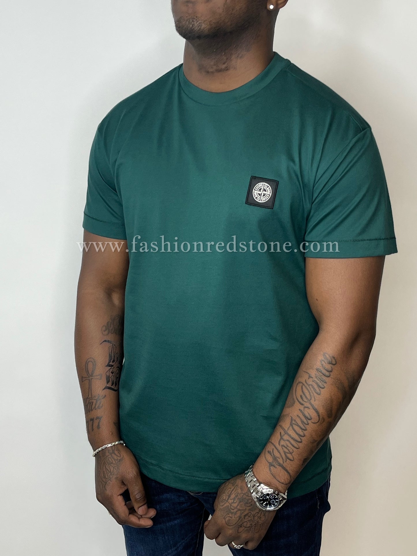 Stone Island T-Shirt Met Logopatch Green