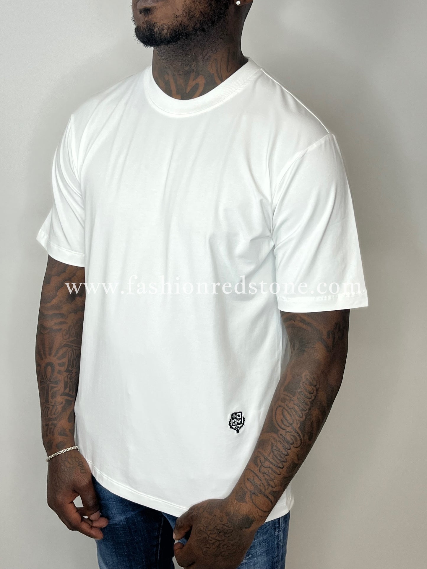 Loro Piana T-Shirt Met Logoprint White Mercesized