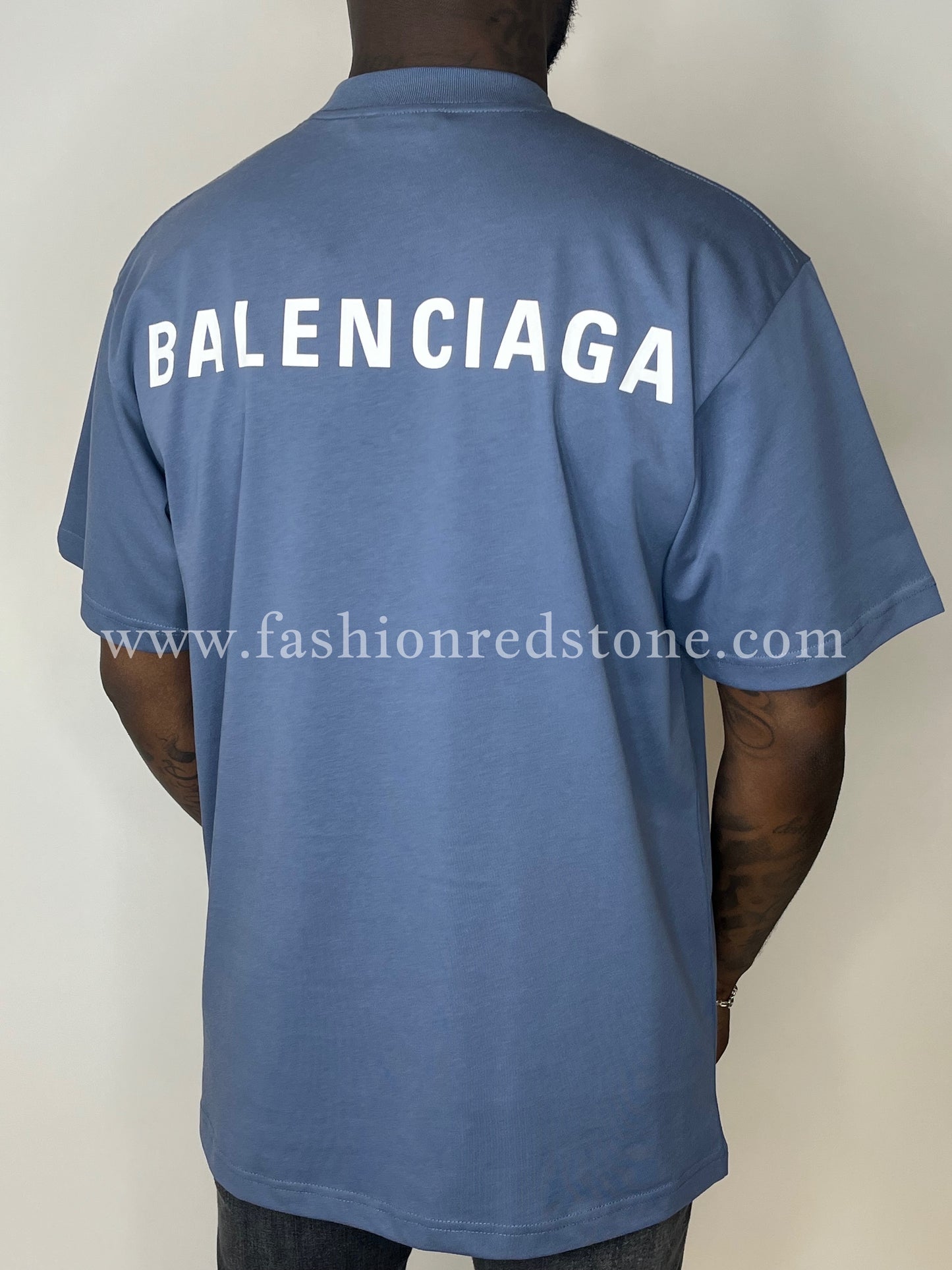 Balenciaga T-Shirt Met Logoprint Indigo