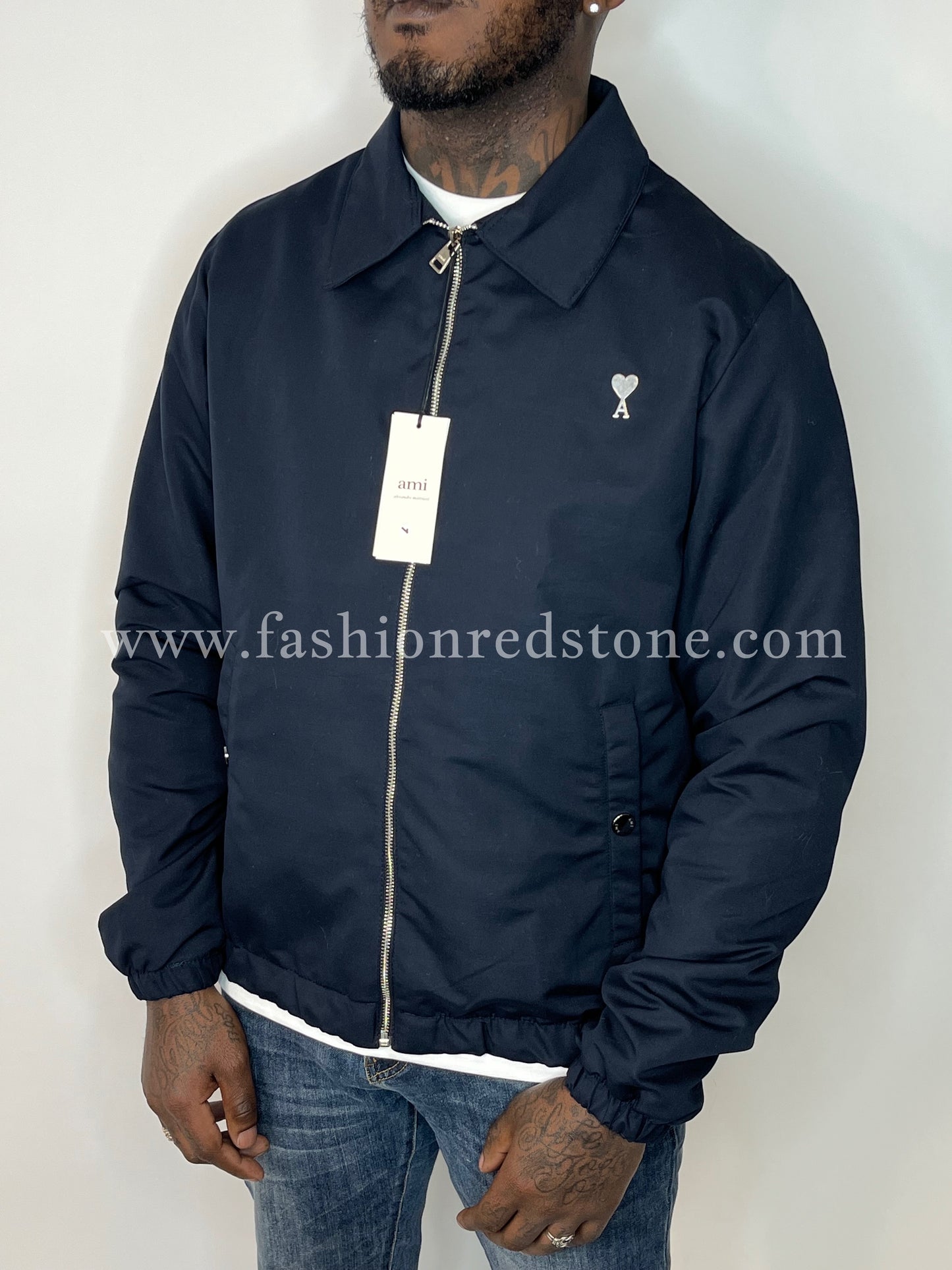 AMI DE COEUR Zipped Jacket Navy Blue