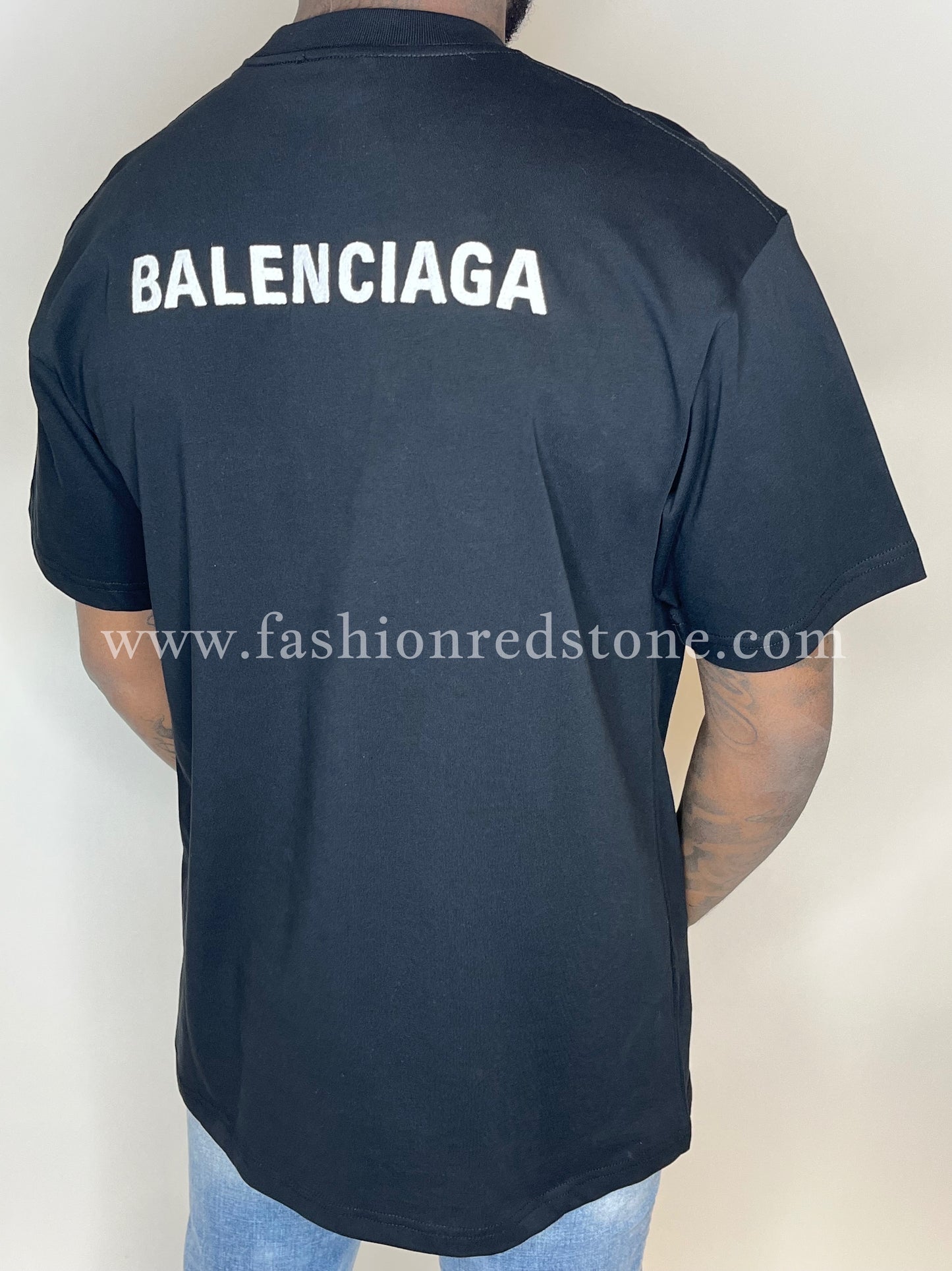 Balenciaga Men’s New Balenciaga Back T-Shirt Geborduurd
