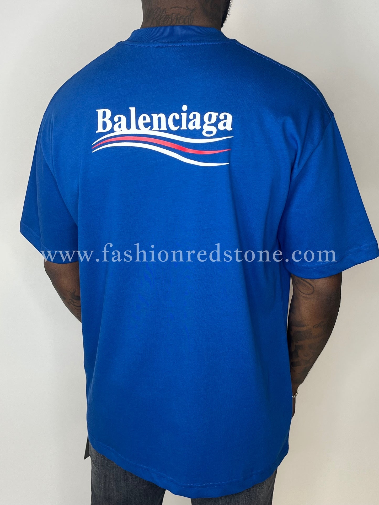 Balenciaga Political Campaign T-Shirt Blue