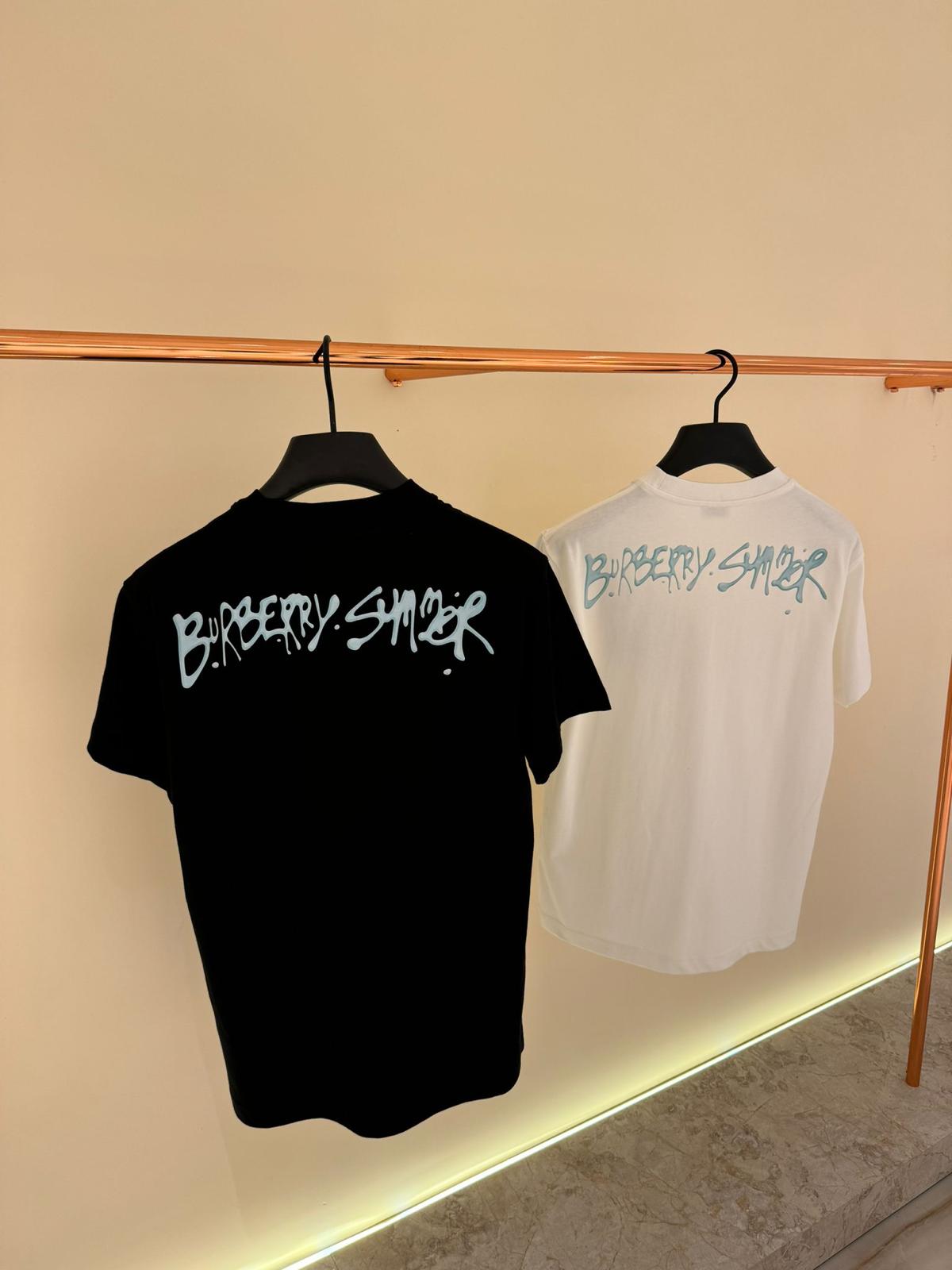 Burberry T-Shirt Met Grafische Print White