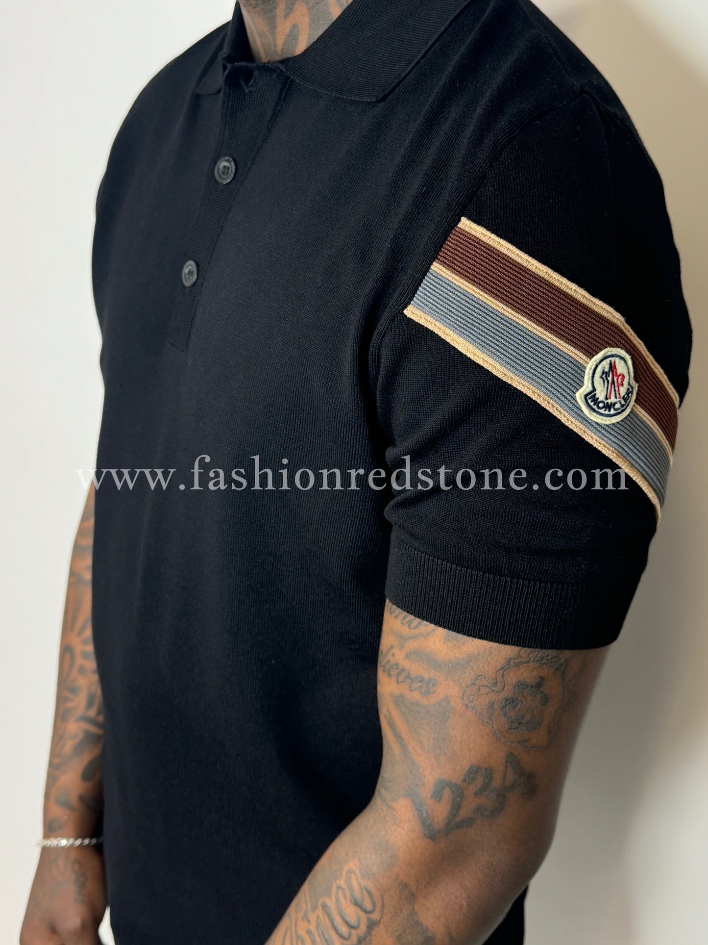 Moncler Polo Met Logopatch Black