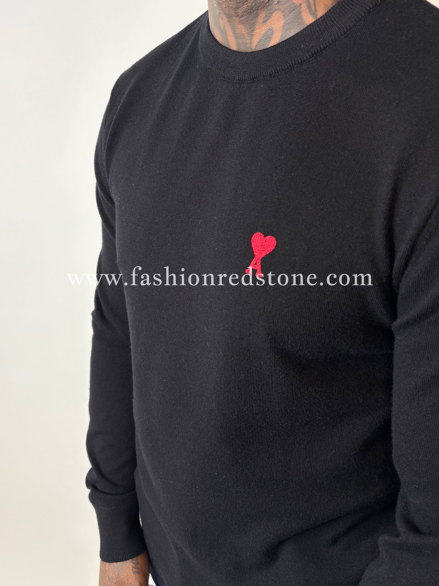 AMI Sweater Met Logopatch Merino Wool