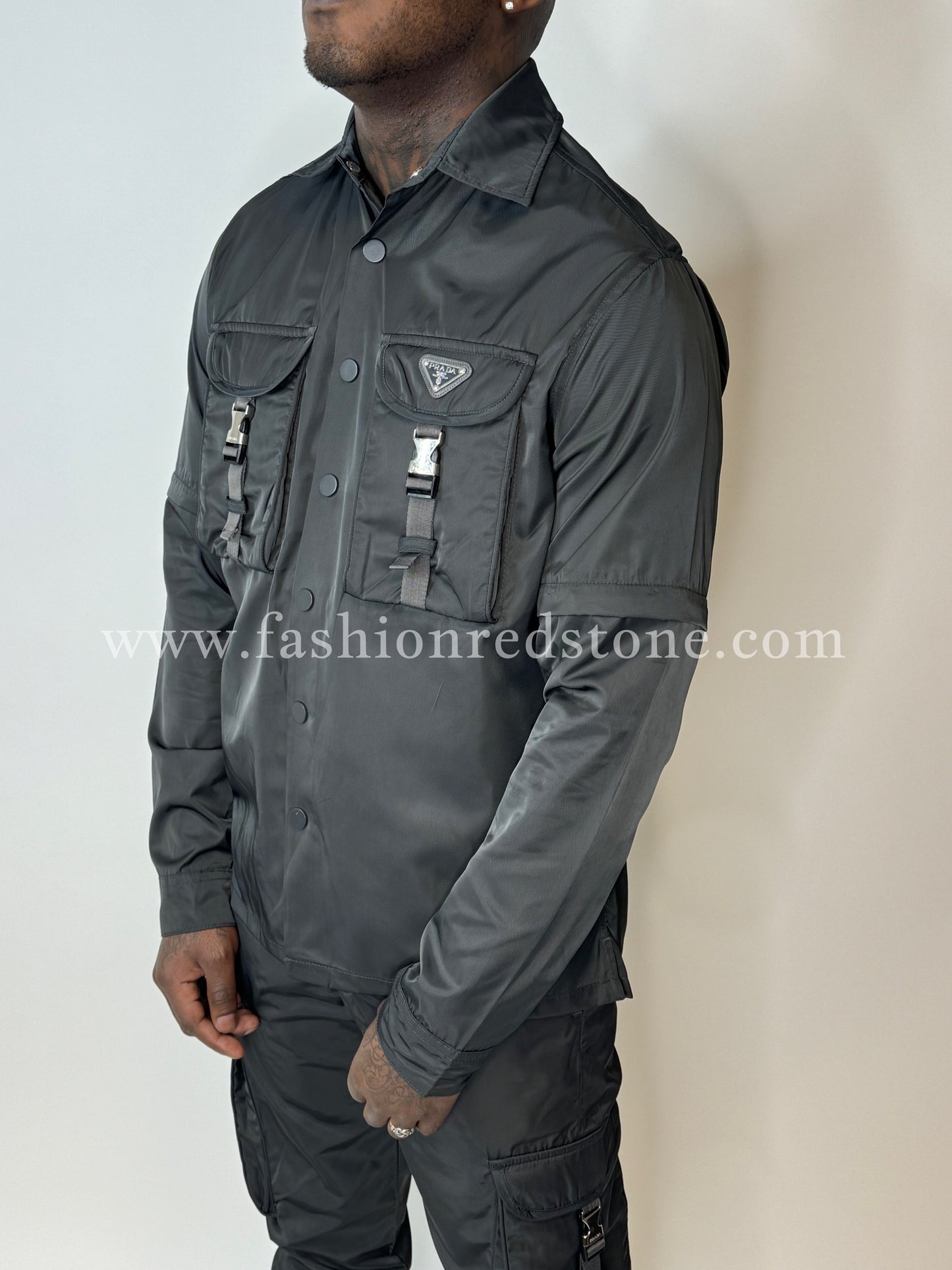 Prada Re-Nylon Cargo Set Antraciet