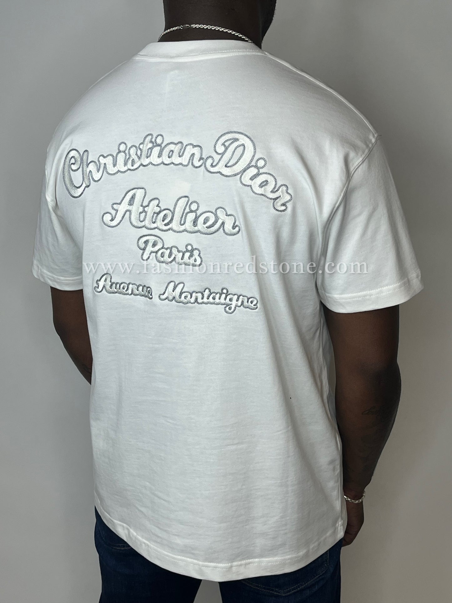 Dior Relaxed-Fit T-shirt Met Christian Dior Atelier-Detail White