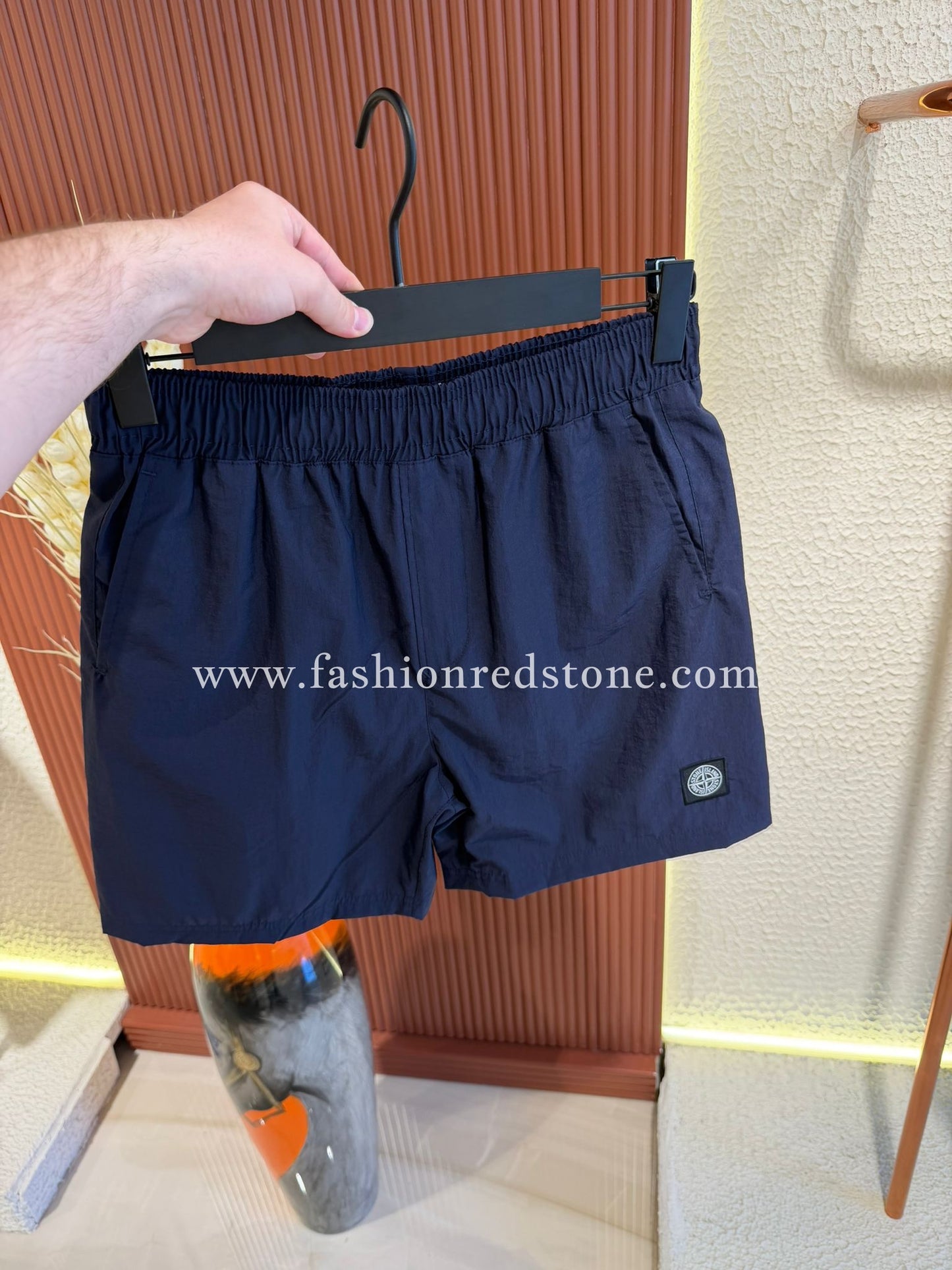 Stone Island Zwembroek Met Logopatch Navy