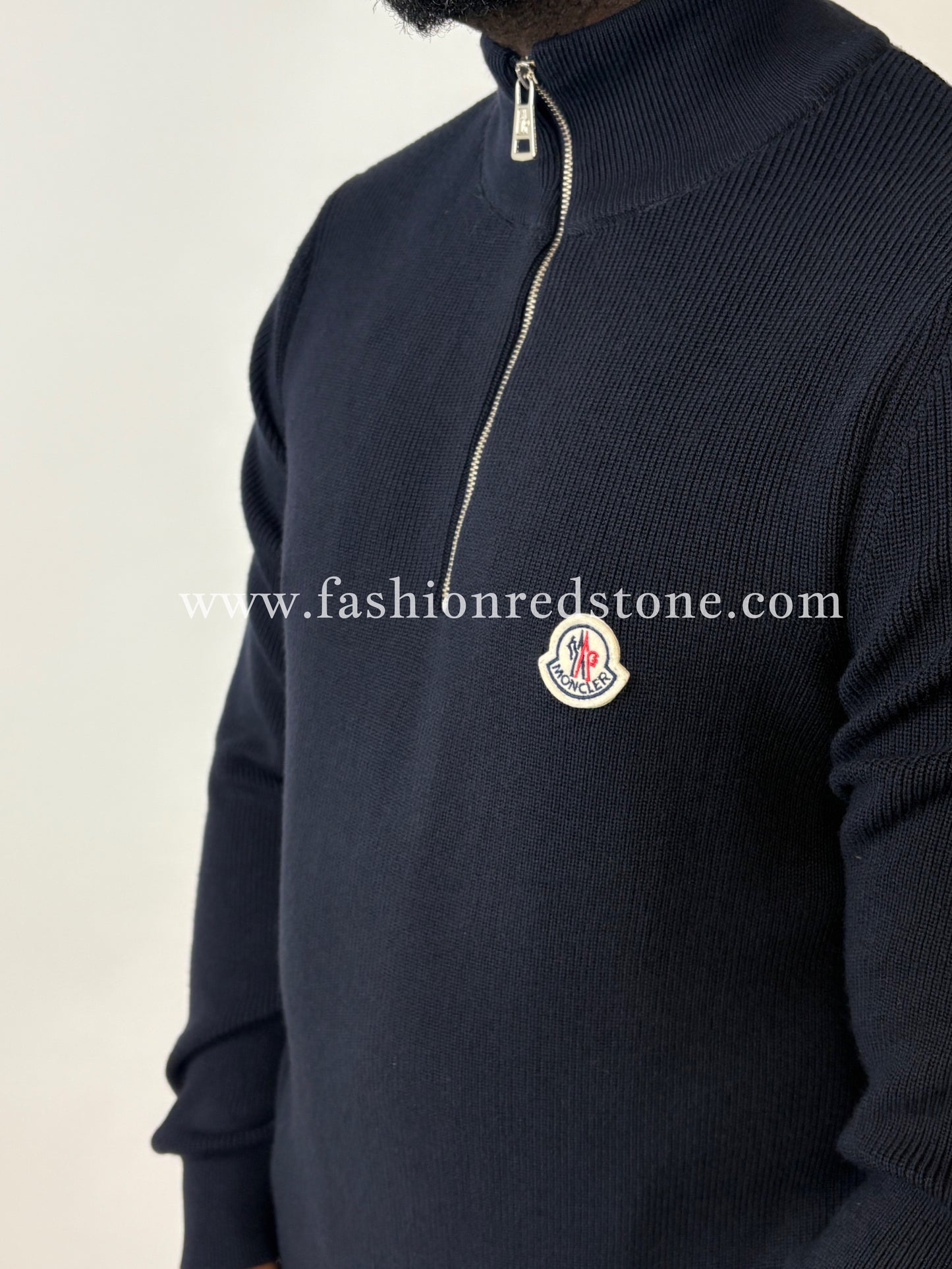 Moncler Half-Zip Sweater Navy