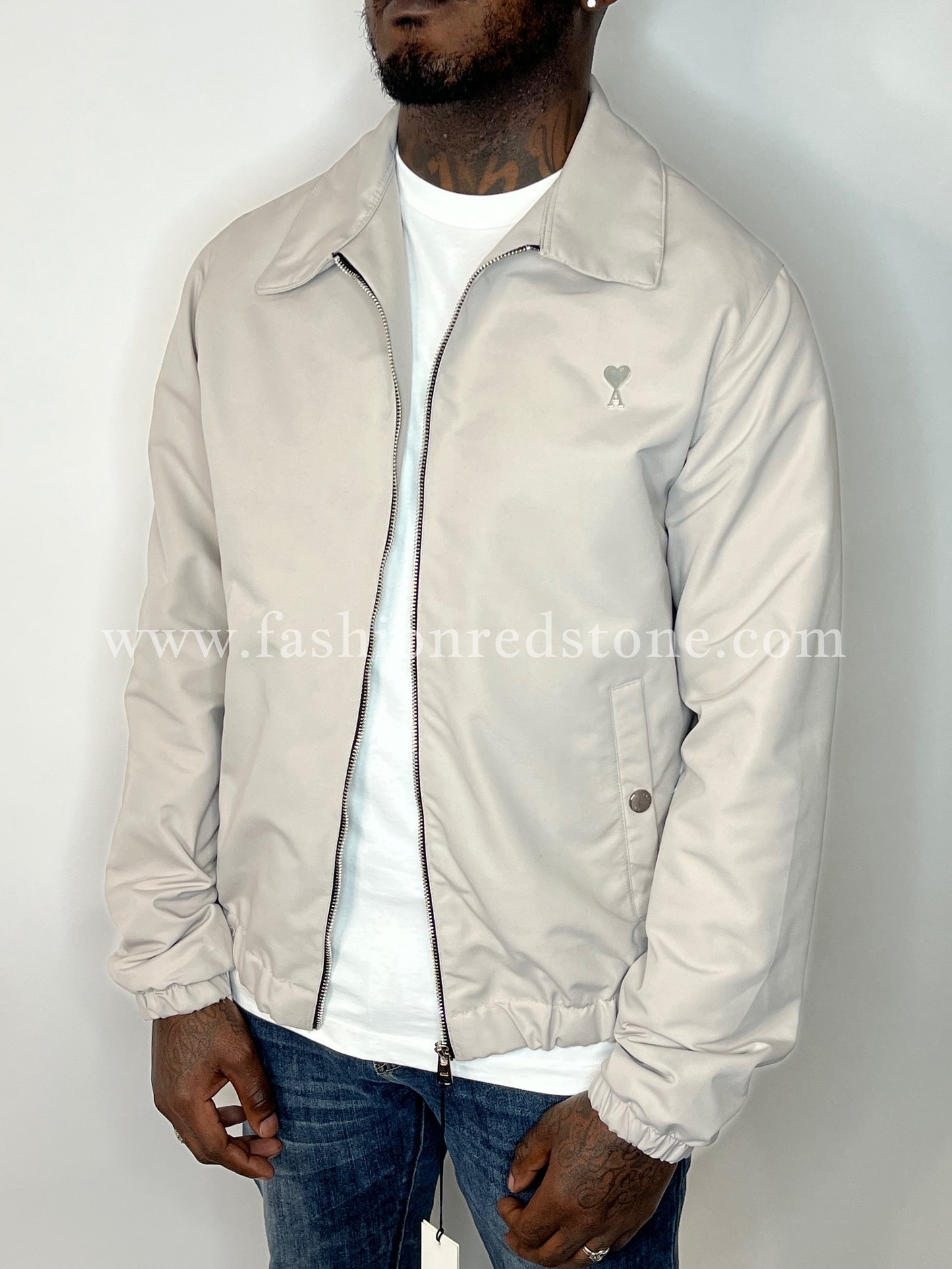AMI DE COEUR Zipped Jacket Light Beige