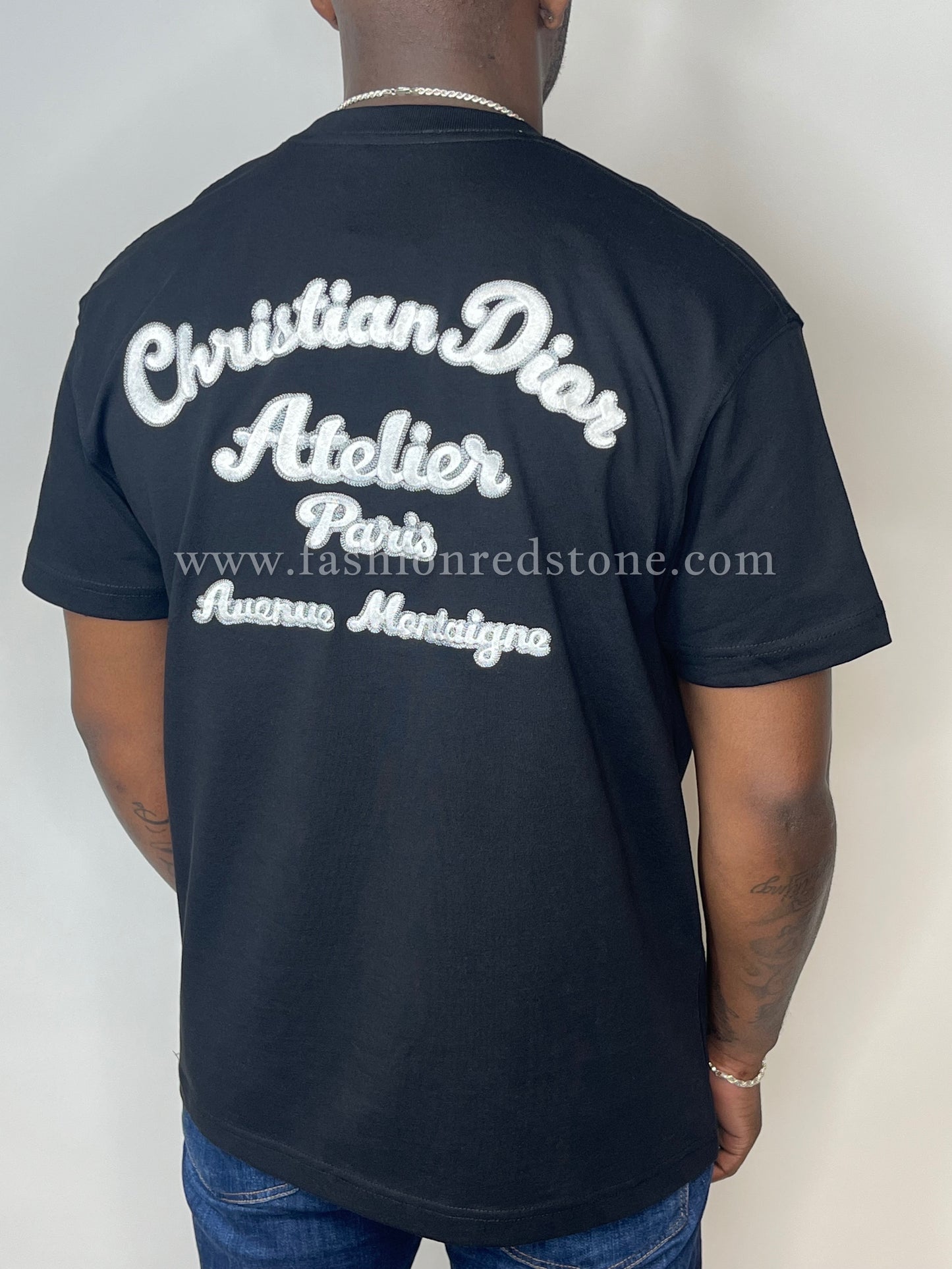 Dior Relaxed-Fit T-shirt Met Christian Dior Atelier-Detail Black