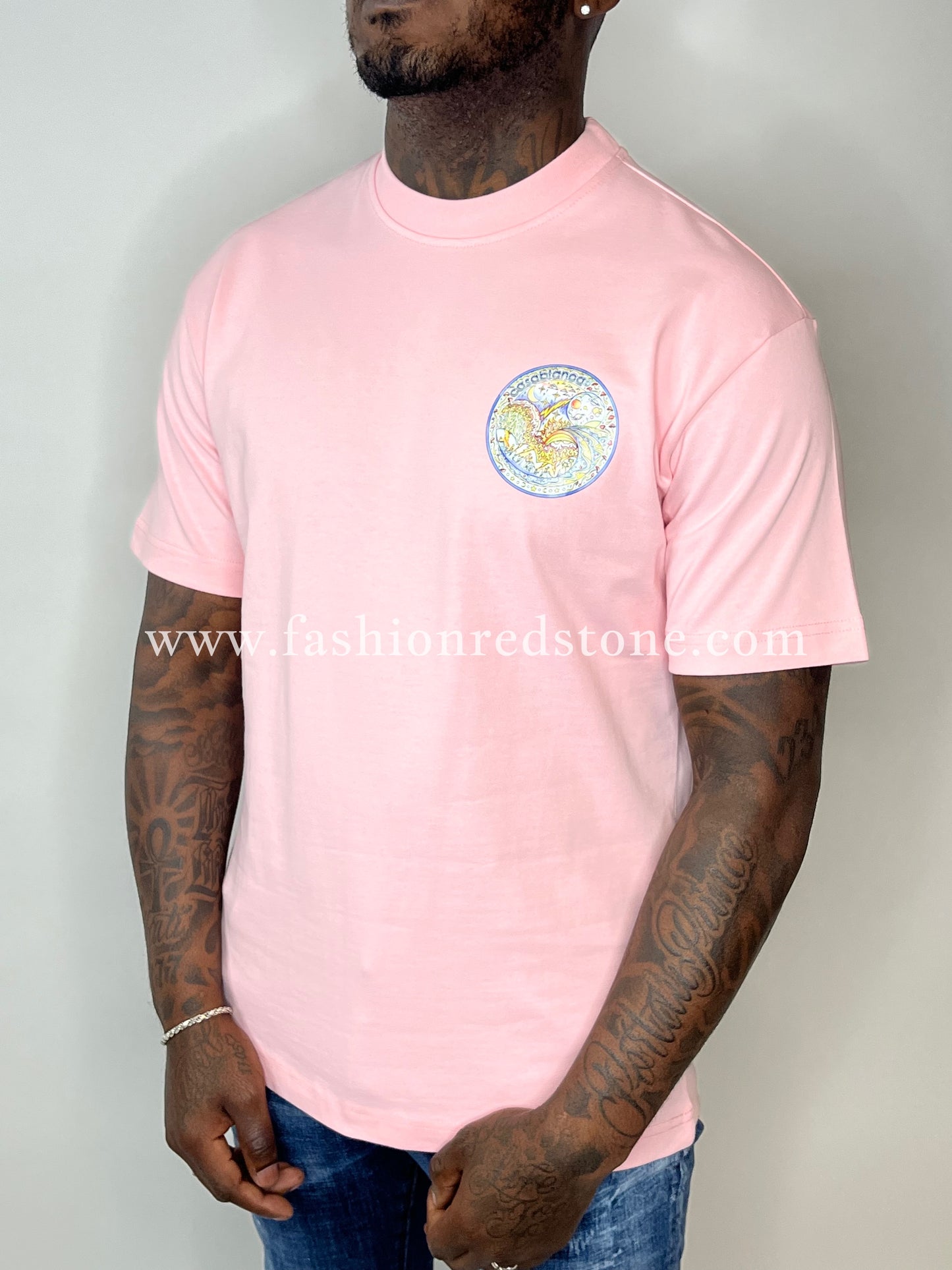 Casablanca T-Shirt Met Logo En Backprint