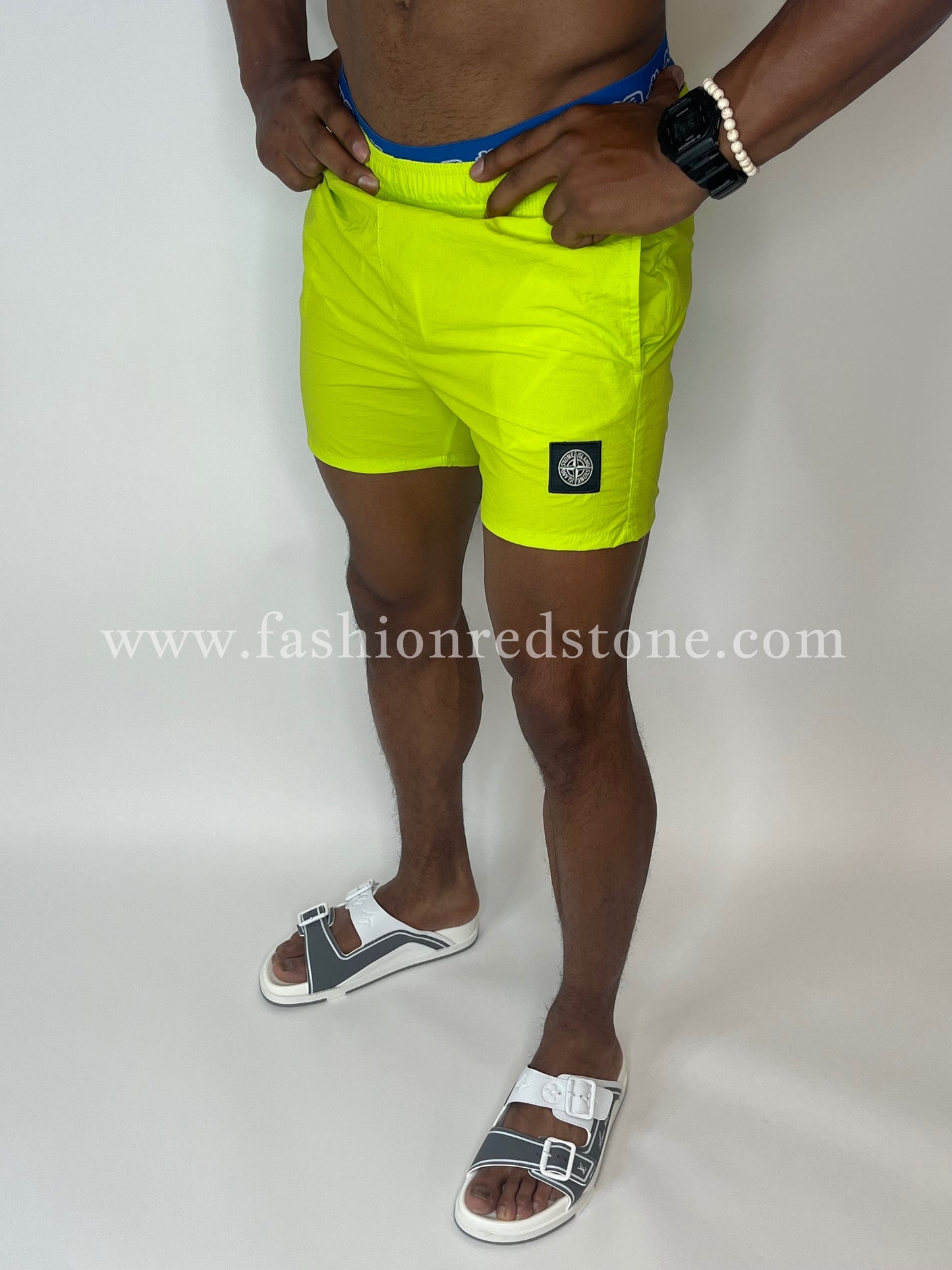 Stone Island Zwembroek Met Logopatch Green