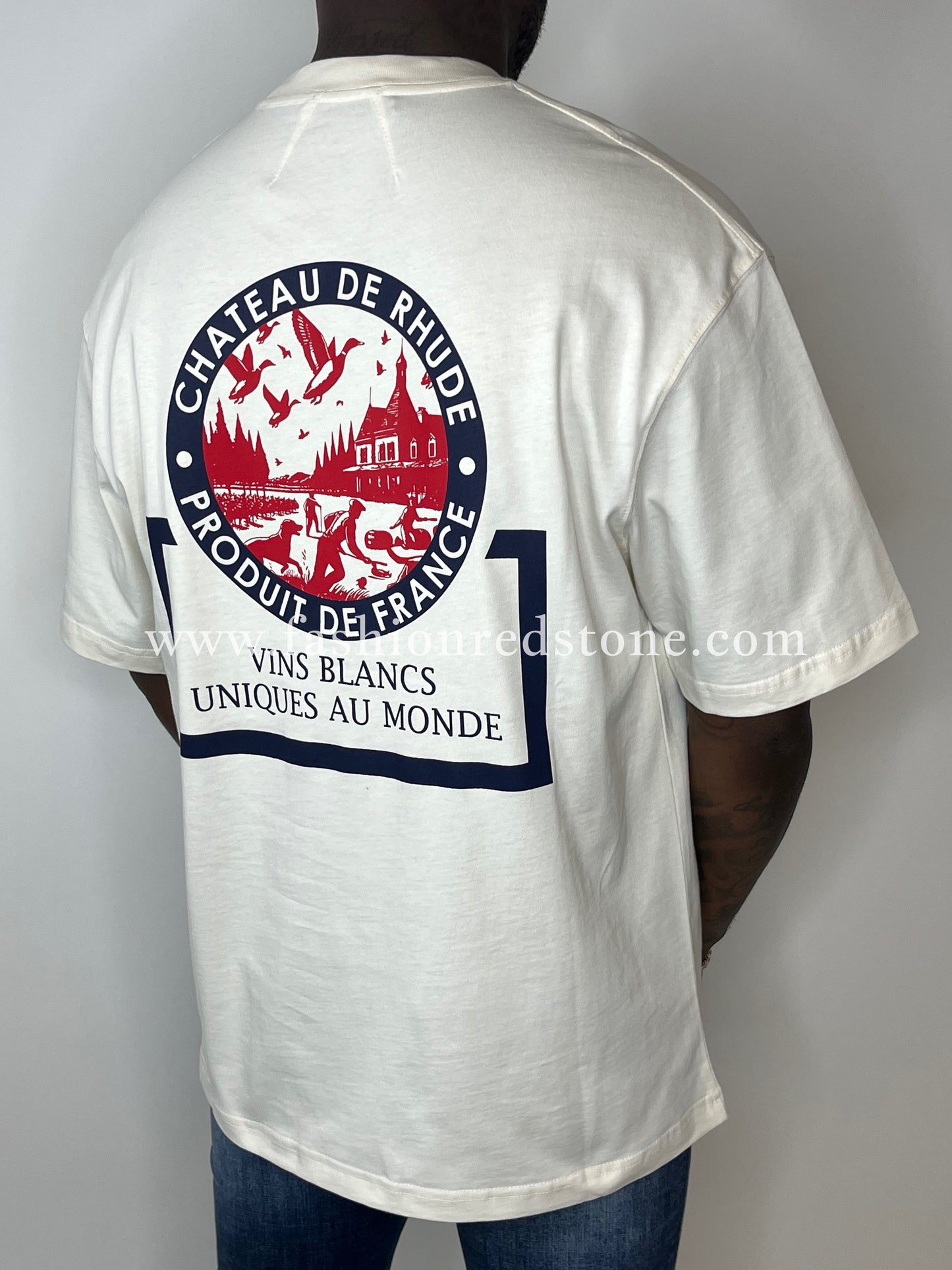 Rhude Bordeaux White