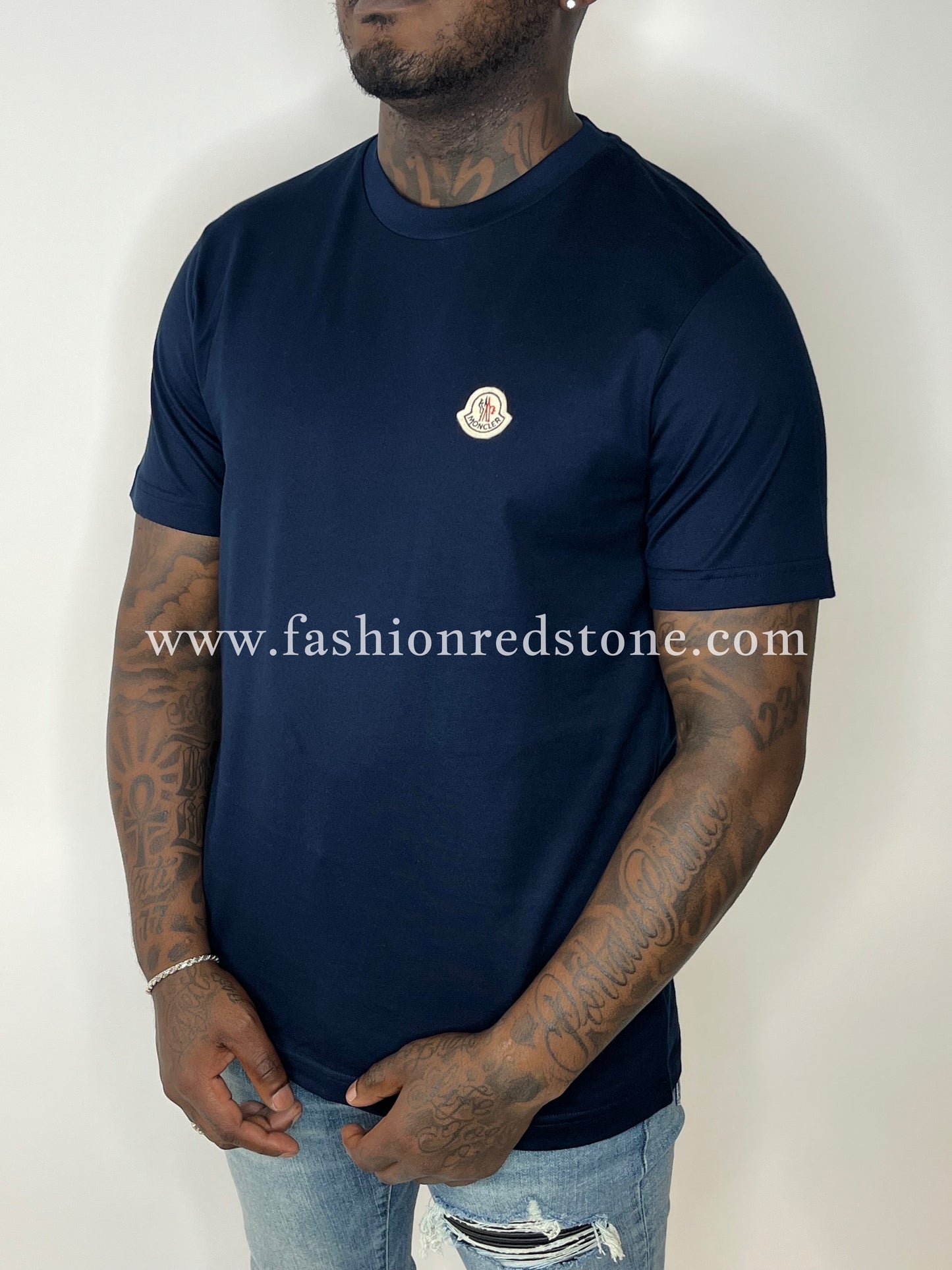Moncler T-shirt Met Logopatch Navy Blue