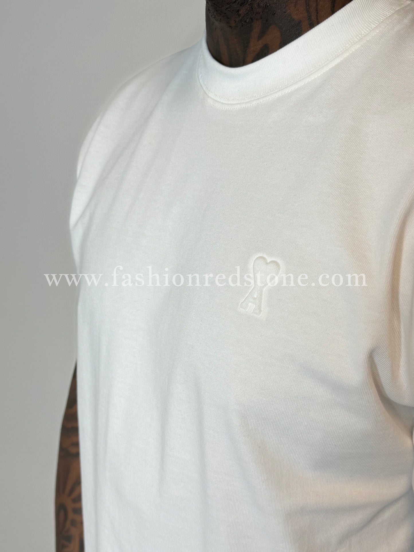 AMI Paris T-Shirt Met Logo White