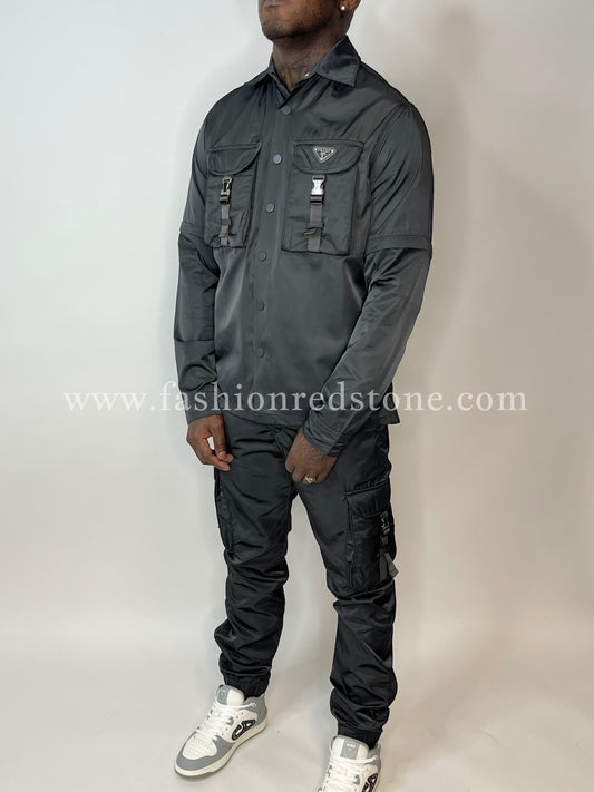 Prada Re-Nylon Cargo Set Antraciet