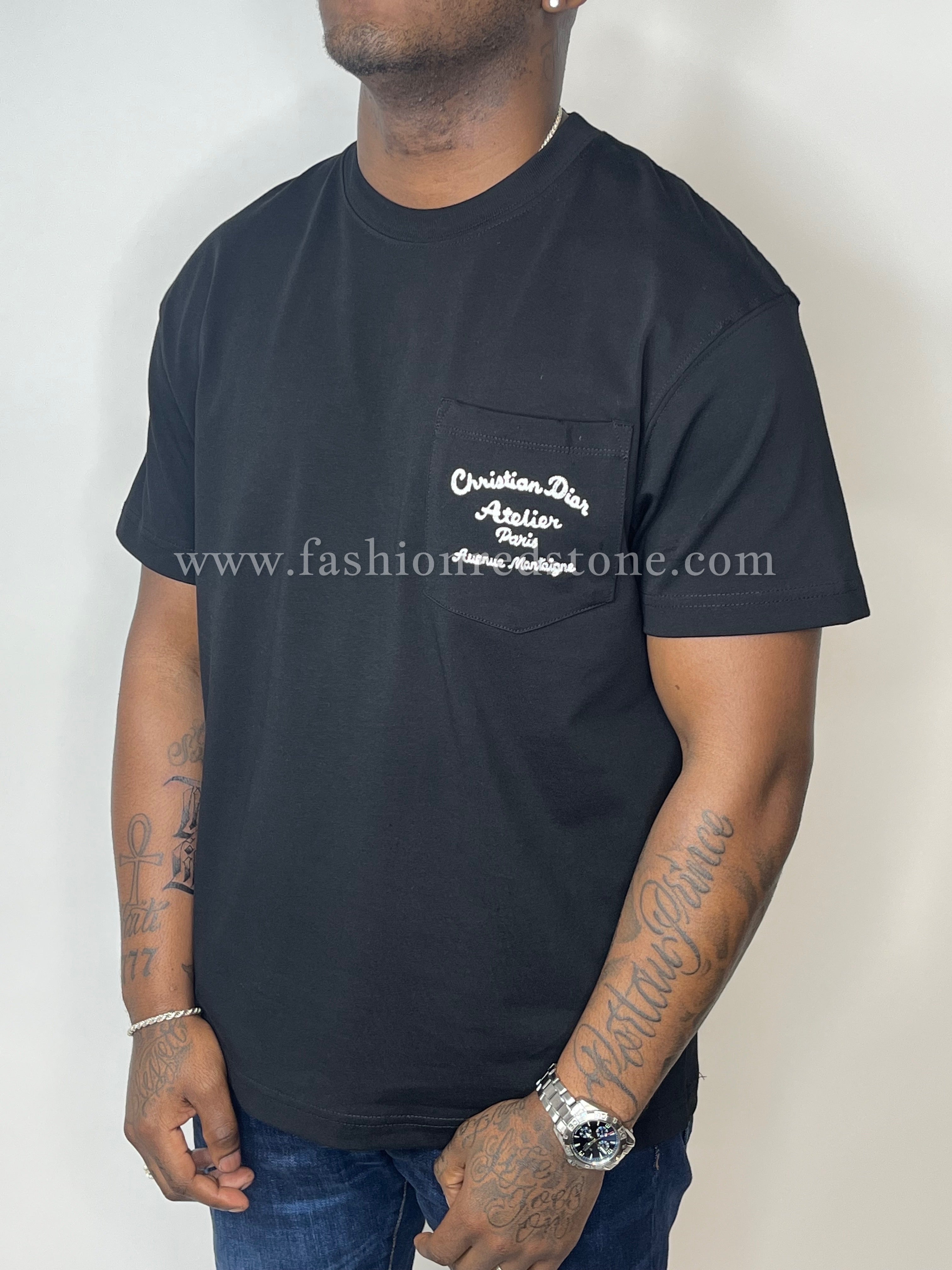 Dior Relaxed-Fit T-shirt Met Christian Dior Atelier-Detail Black
