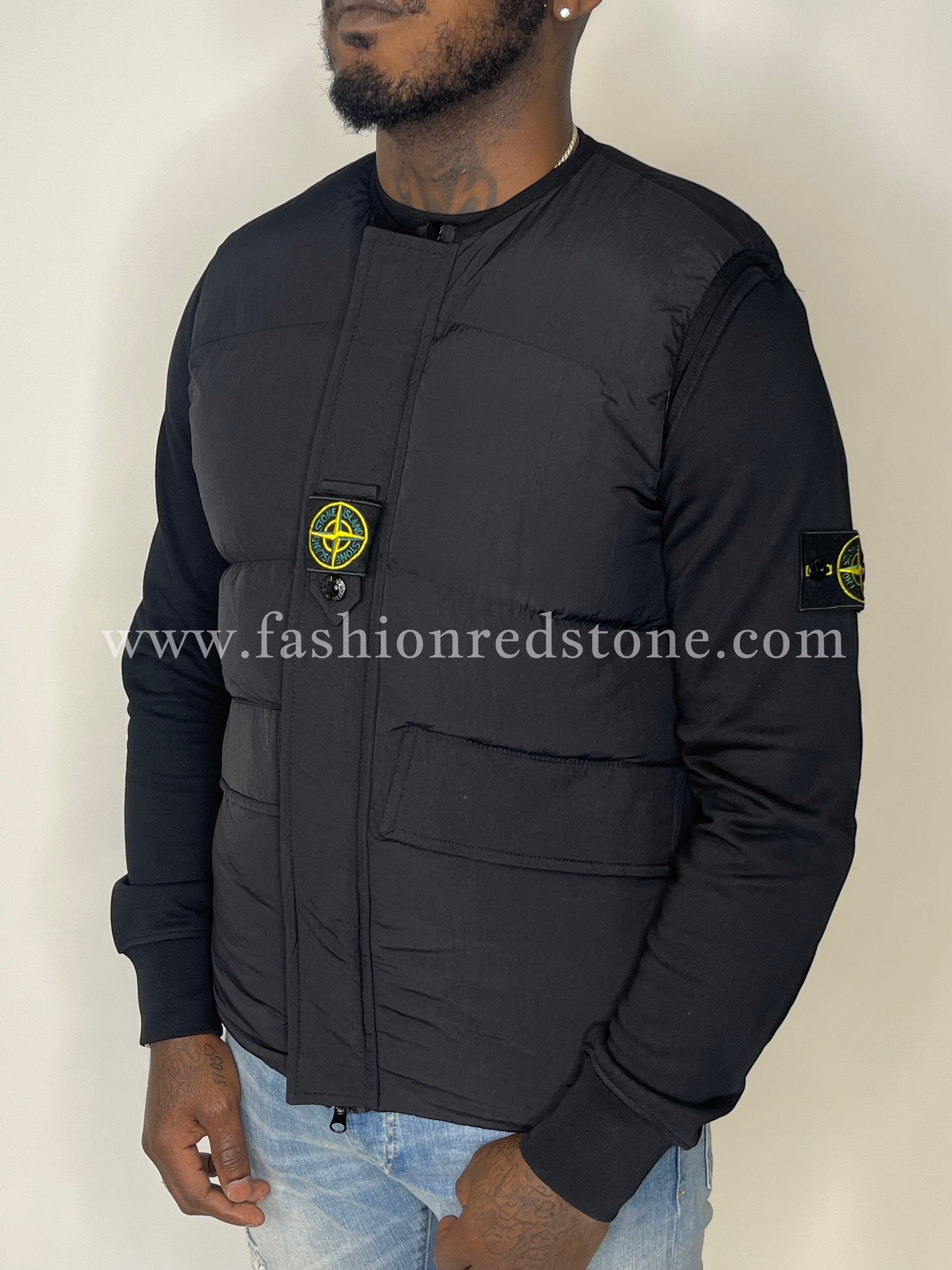 Stone Island Bodywarmer Met Compass-Logopatch (Dubbelzijdig)