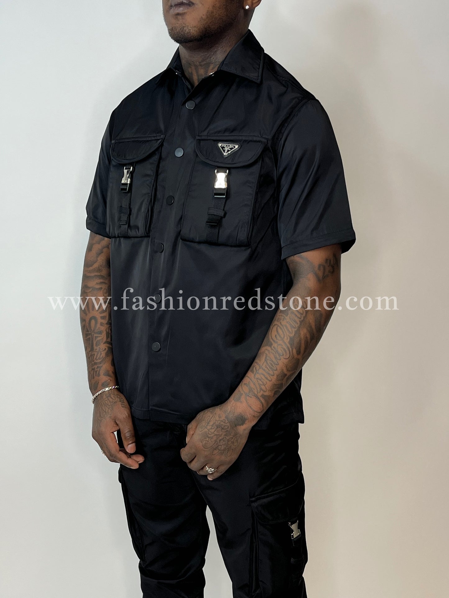 Prada Re-Nylon Cargo Set Black