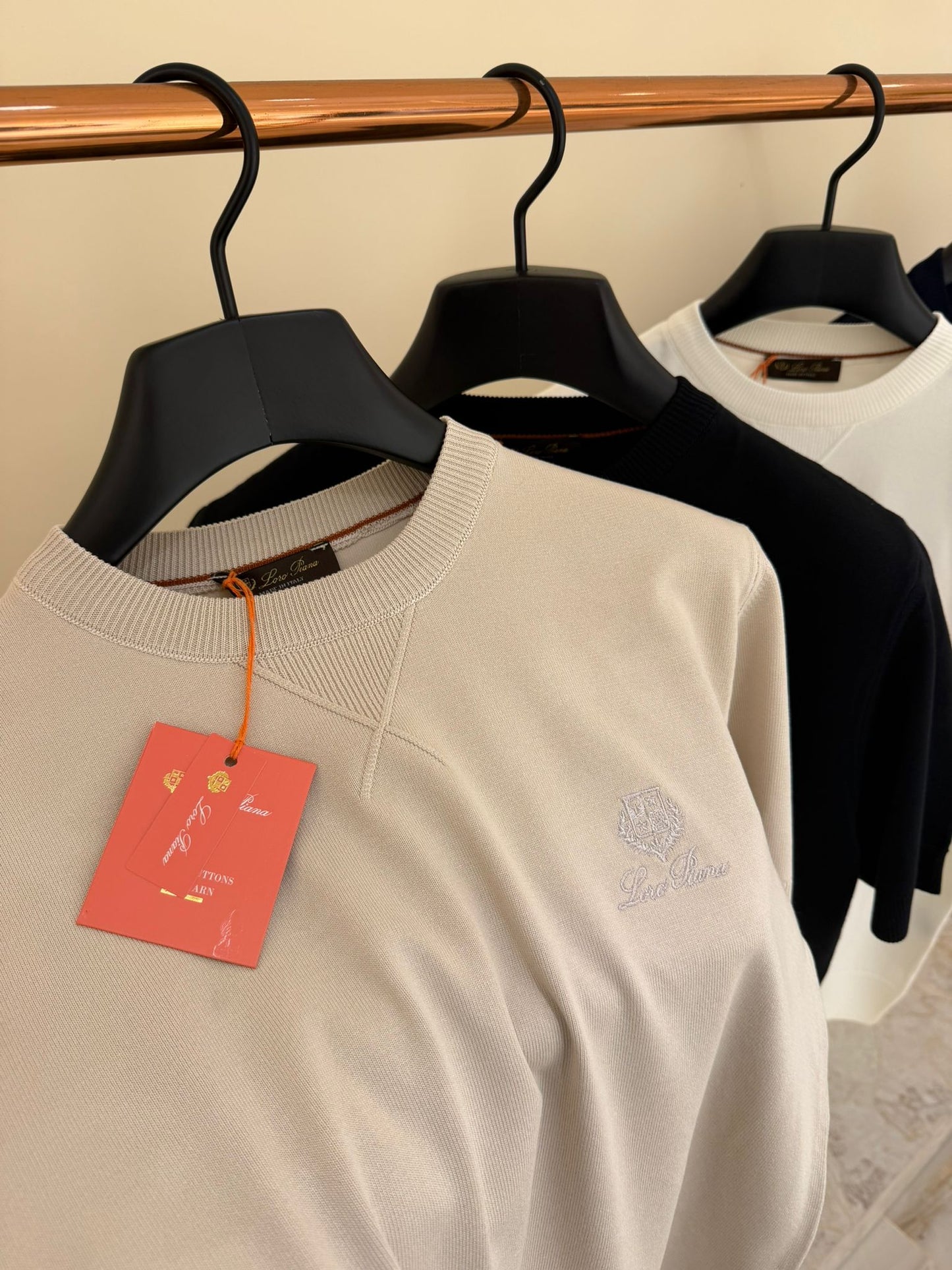 Loro Piana Crewneck T-Shirt Beige