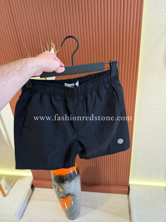 Stone Island Zwembroek Met Logopatch Black