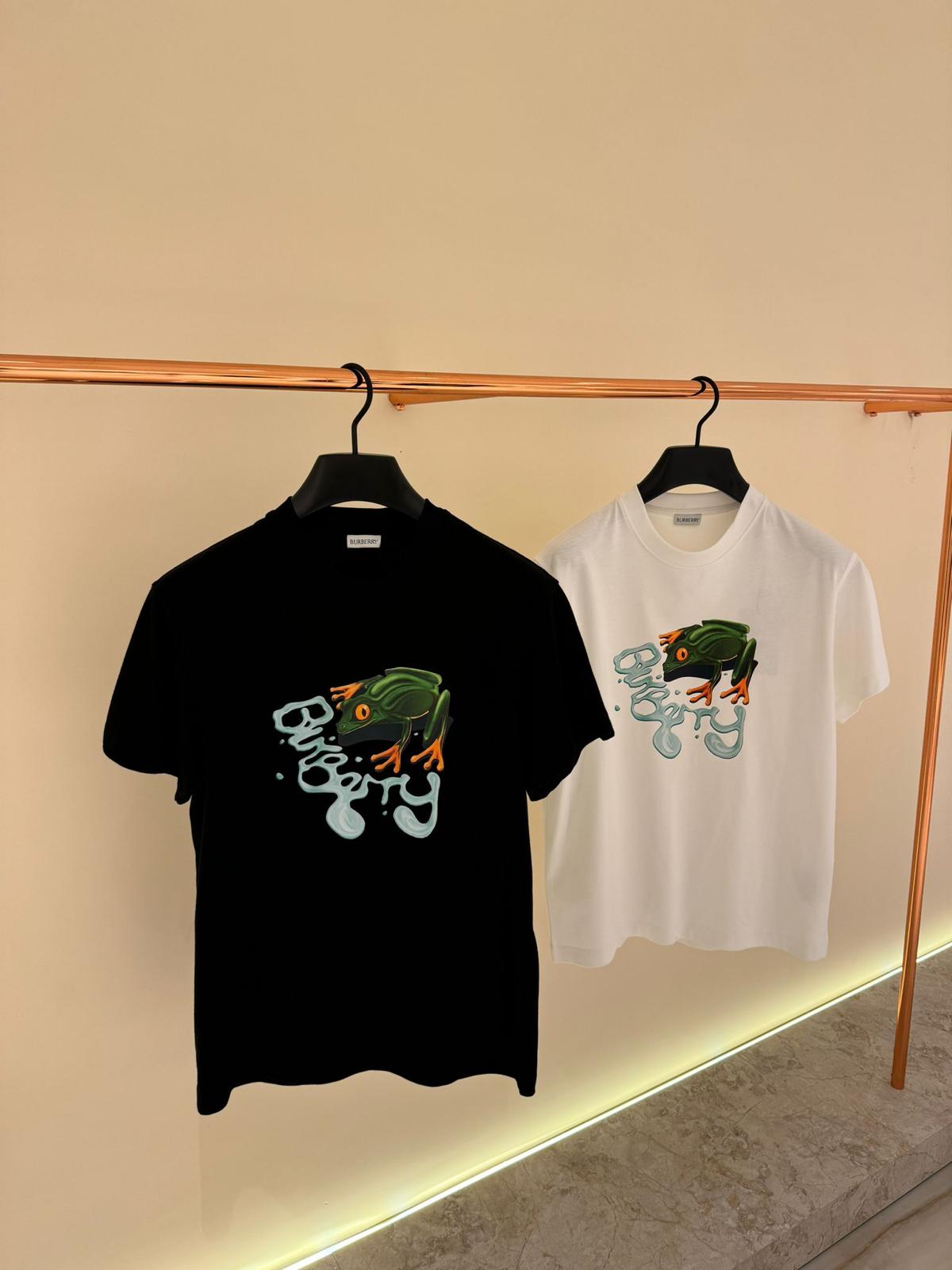 Burberry T-Shirt Met Grafische Print White