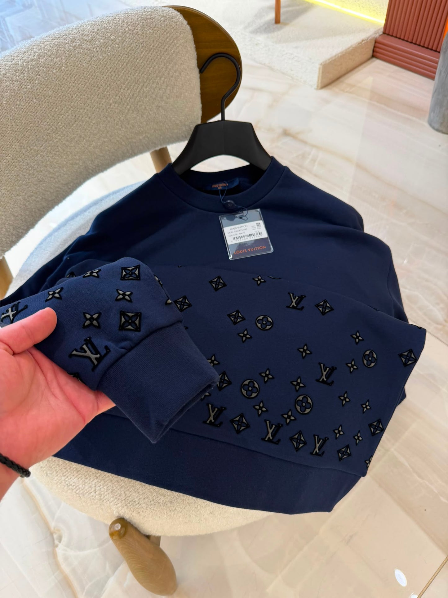 LV Monogram Sweater Navy