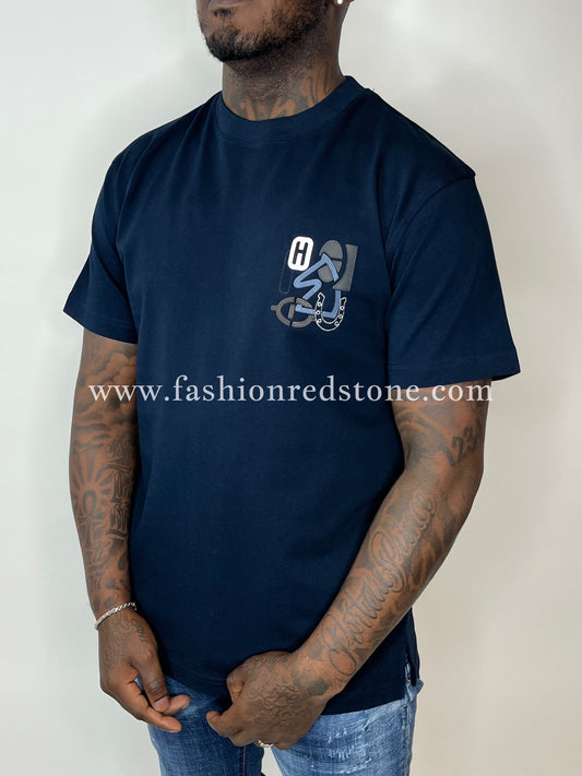 Hermes T-Shirt Navy Blue
