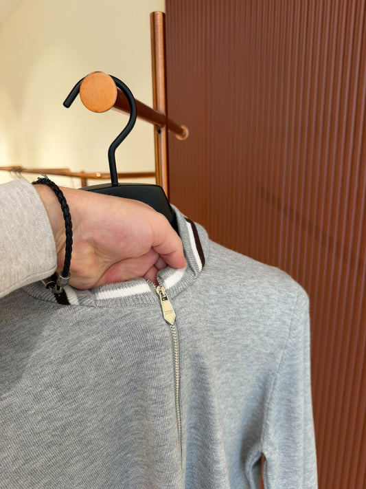 Hermés Full-Zip Grey