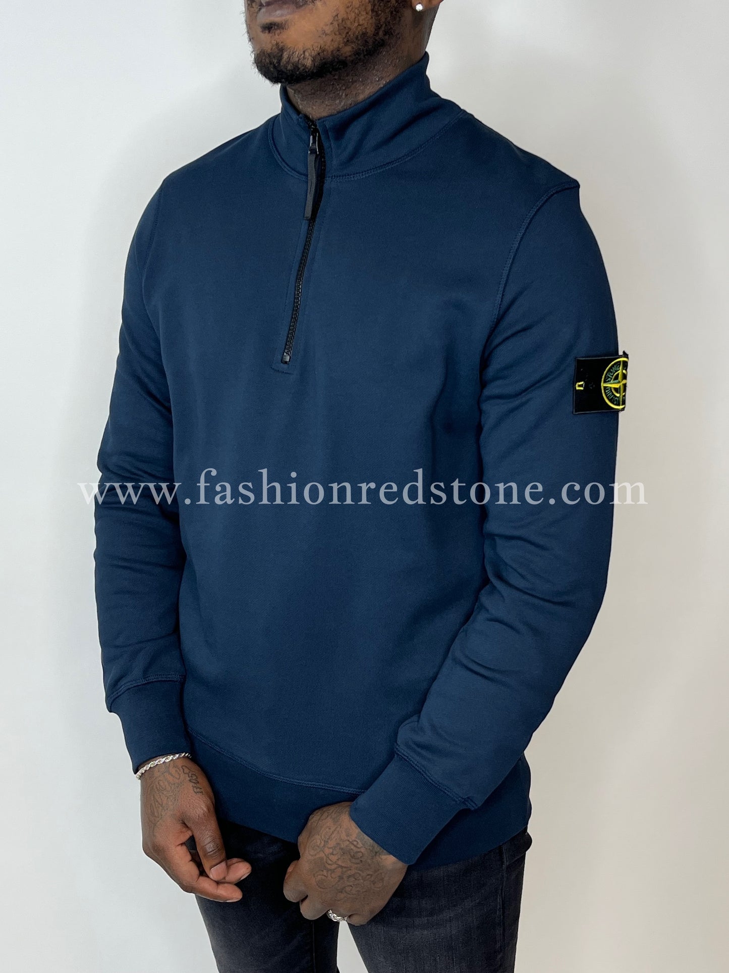 Stone Island
Half-Zip Sweatshirt In Brushed Cotton Fleece Navy Blue