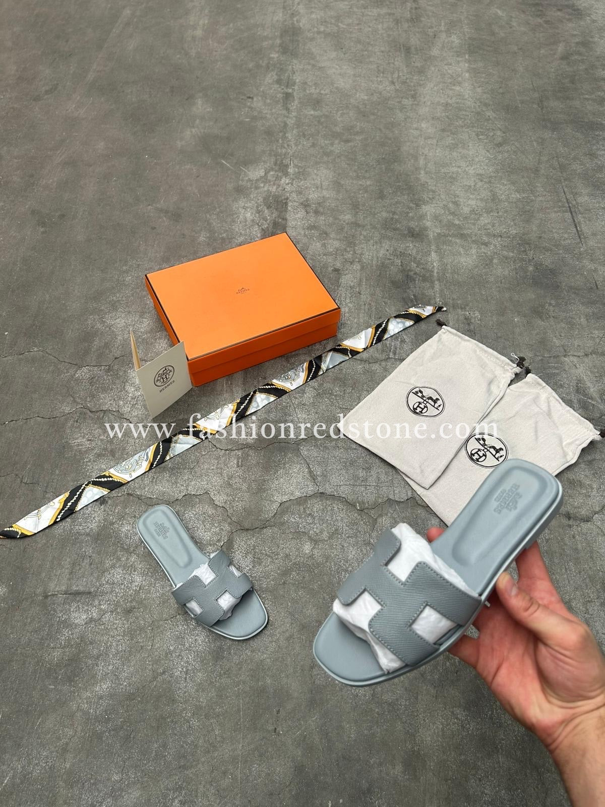 Hermes Oran Sandal Indigo