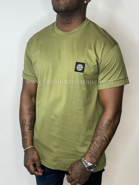 Stone Island T-Shirt Met Logopatch Khaki