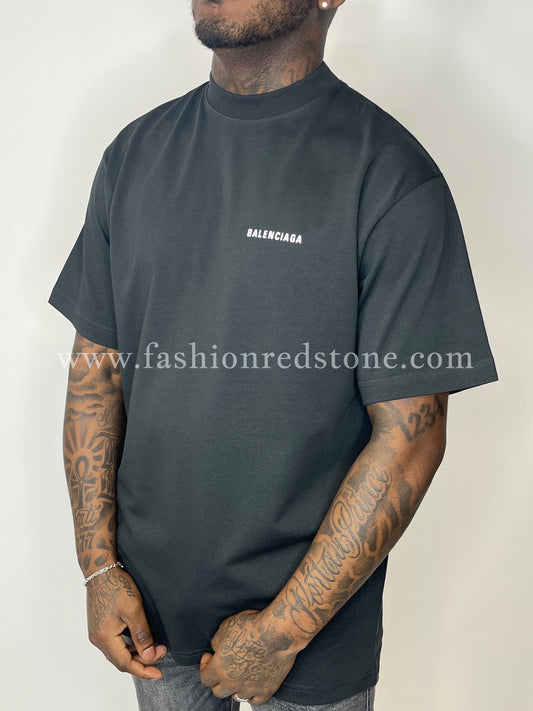 Balenciaga T-Shirt Met Logoprint Antraciet