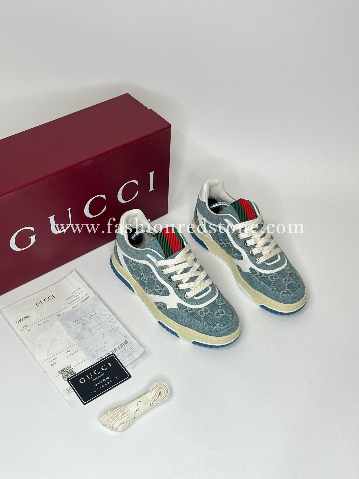 Denim sneakers met Monogram