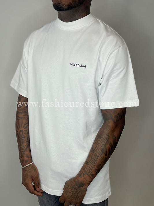 Balenciaga T-Shirt Met Logoprint White